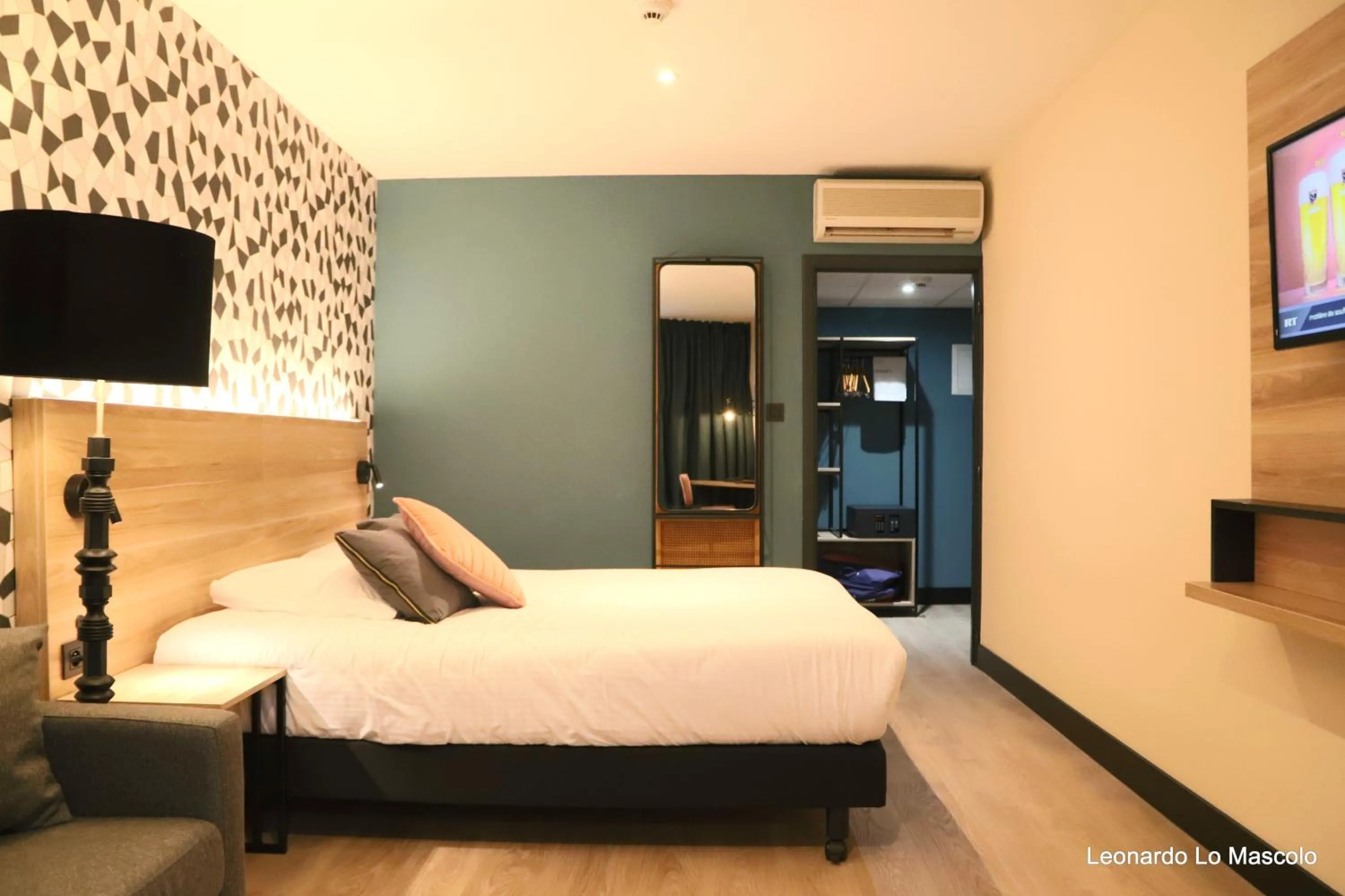 Bed in Univers Hotel Liege-Guillemins