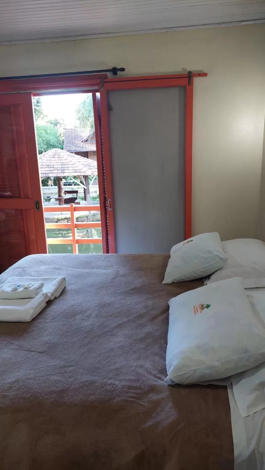 Bed in Pousada da Chacara