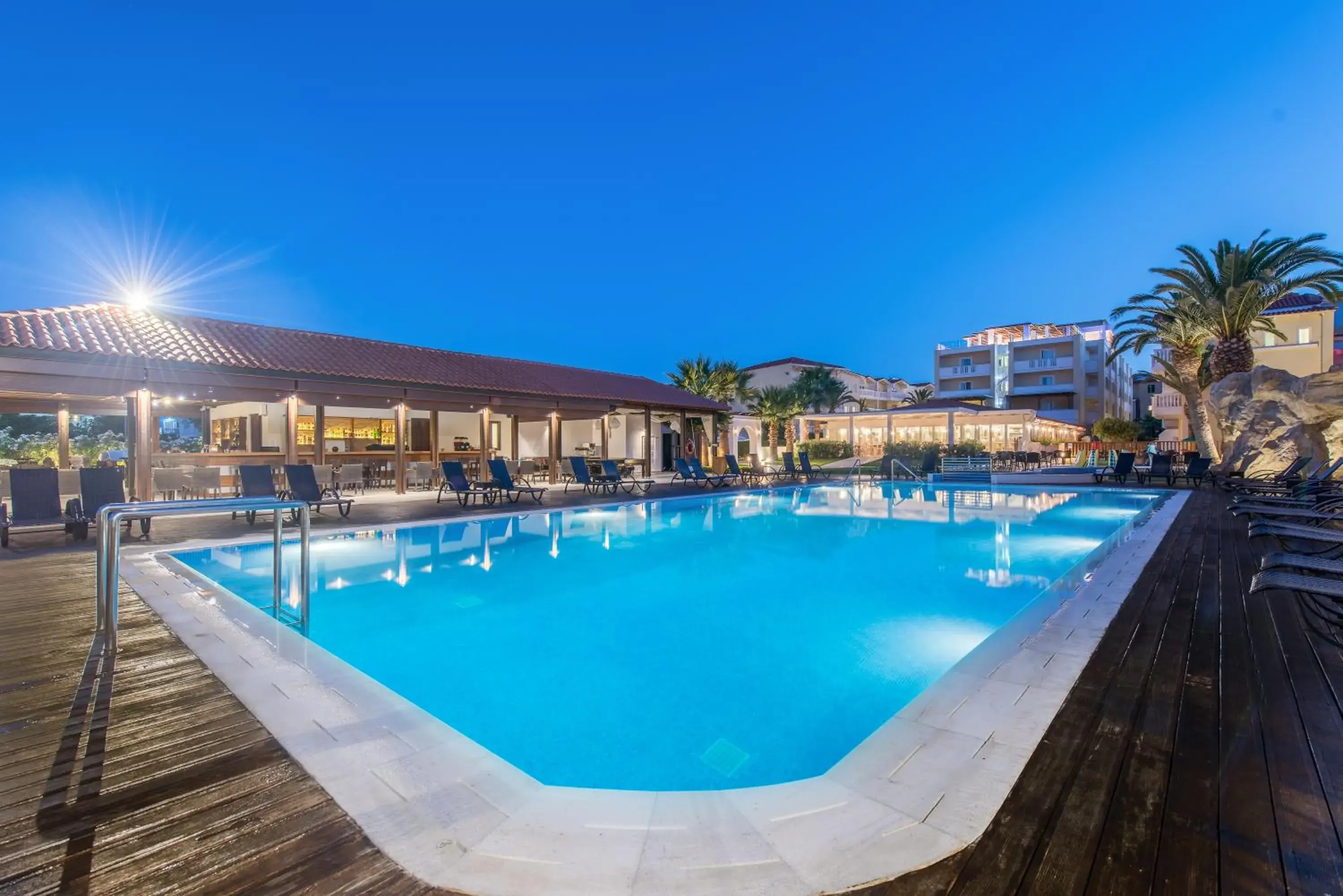 Patio, Swimming Pool in Galaxy Beach Resort, BW Premier Collection