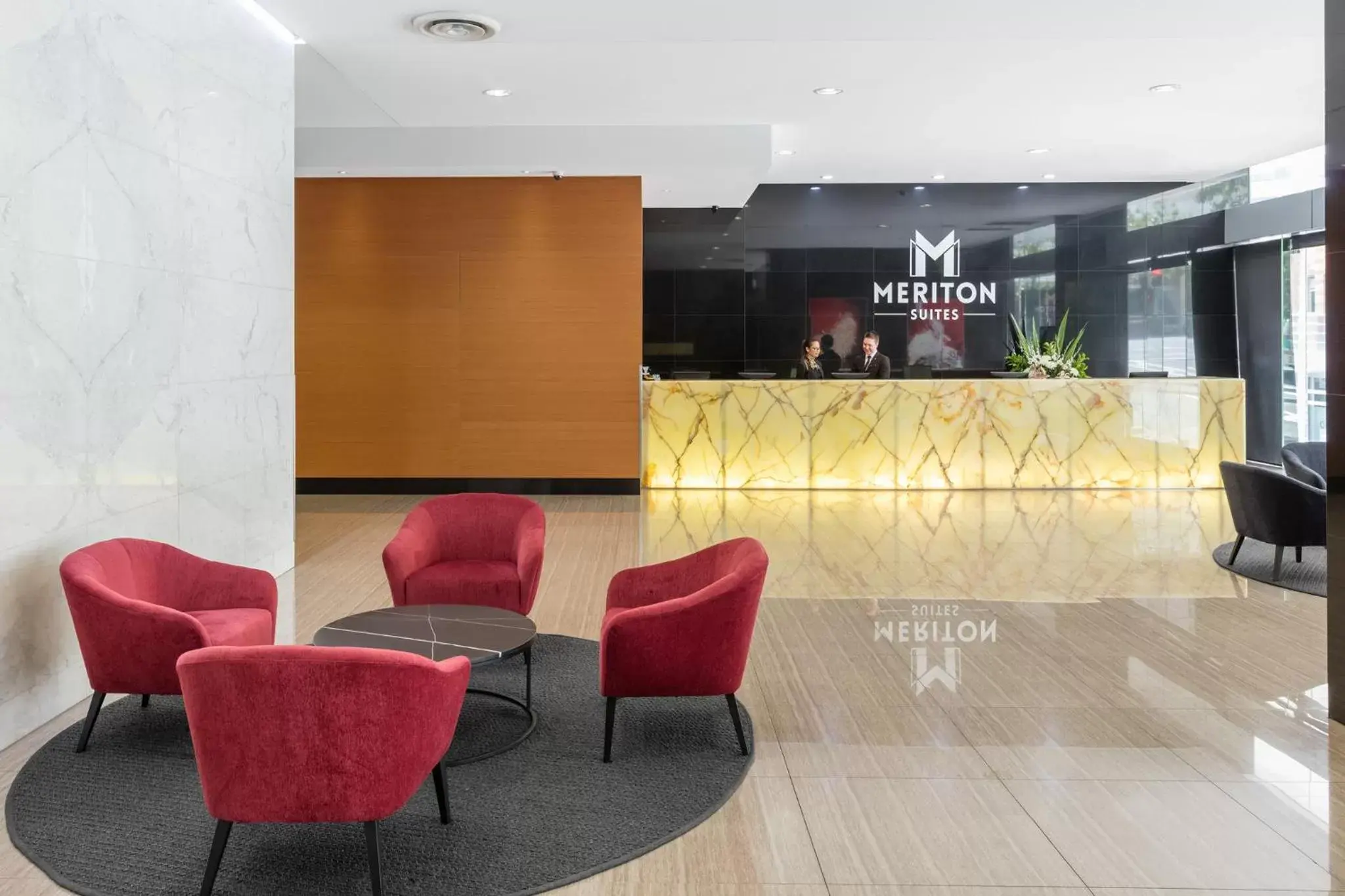 Lobby or reception, Lobby/Reception in Meriton Suites Adelaide Street, Brisbane