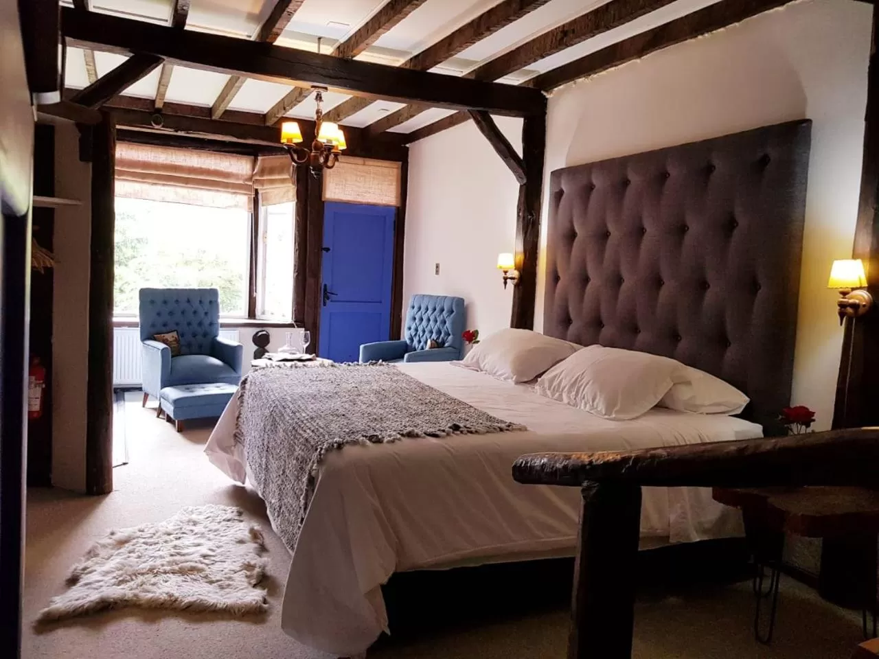 Bed in The Patagonian Lodge