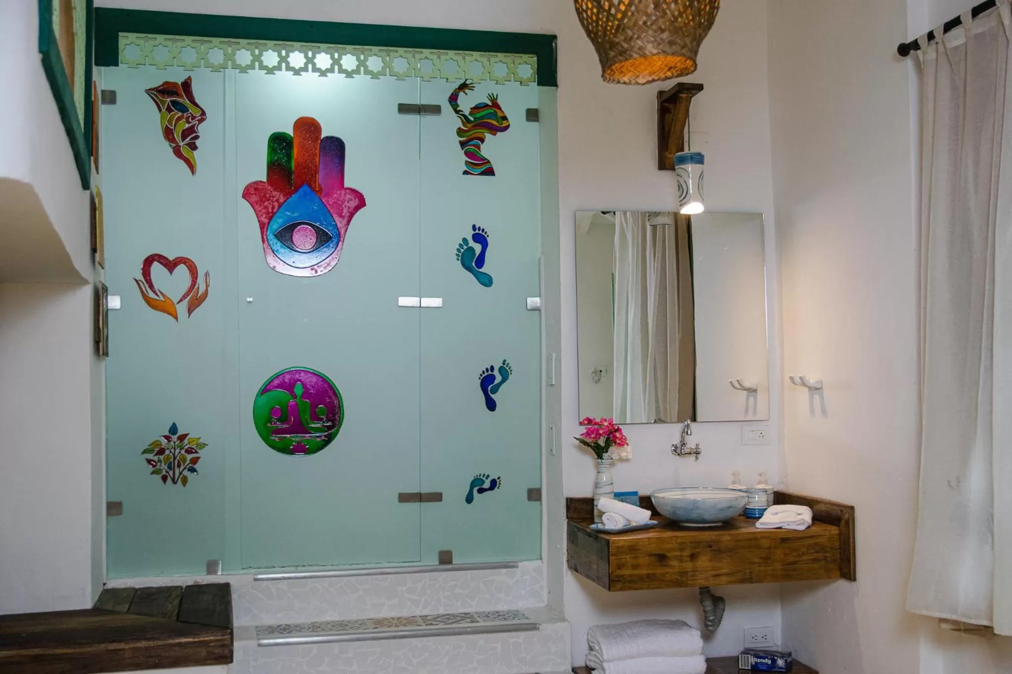 Bathroom, Bed in El Despertar Hotel