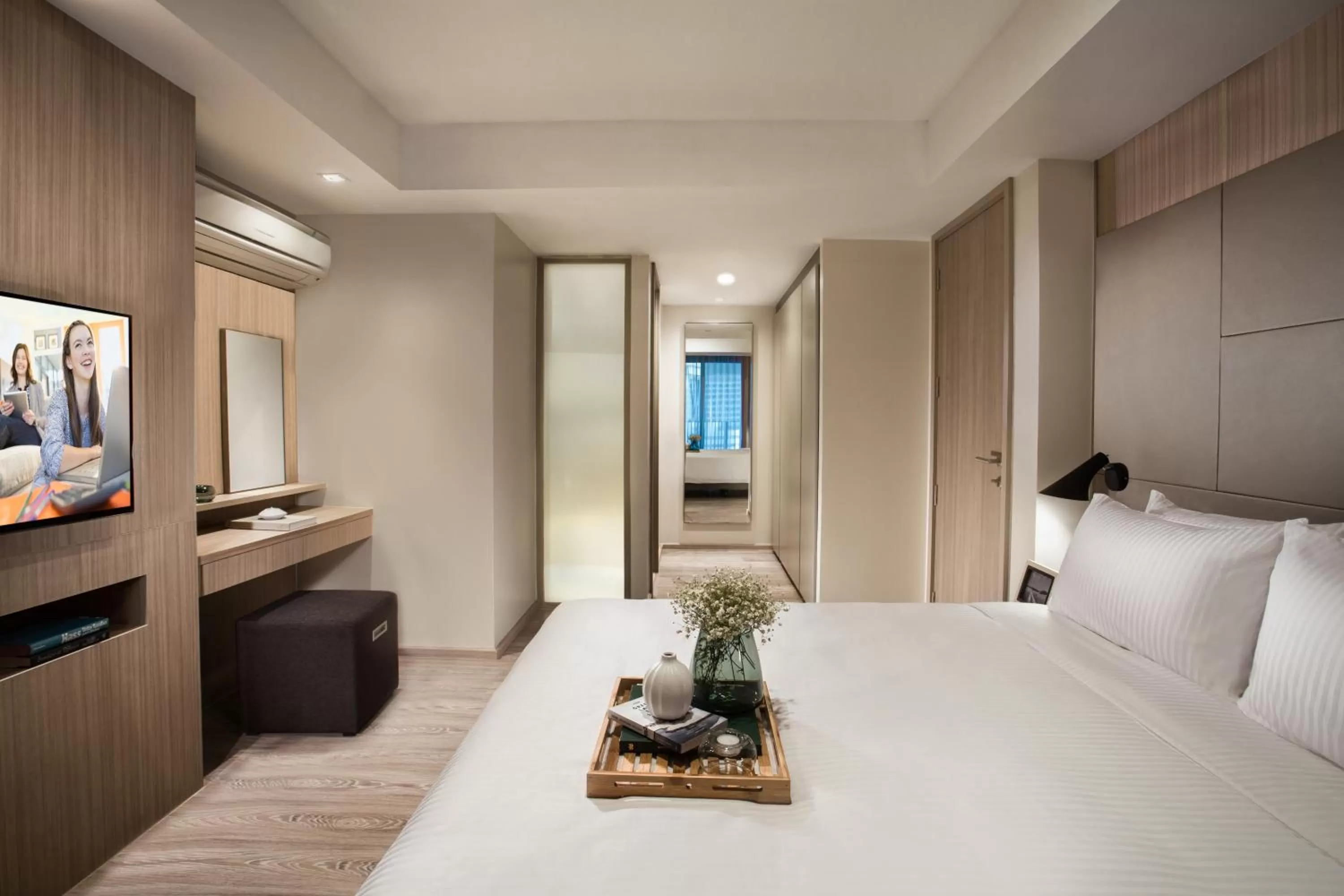 Bedroom, Bed in Somerset Ekamai Bangkok