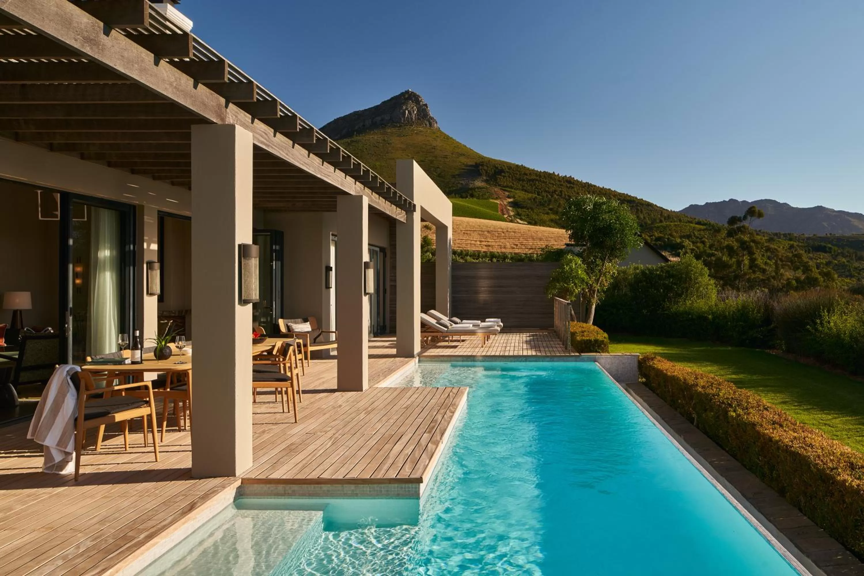 Mountain view in Delaire Graff Lodges and Spa