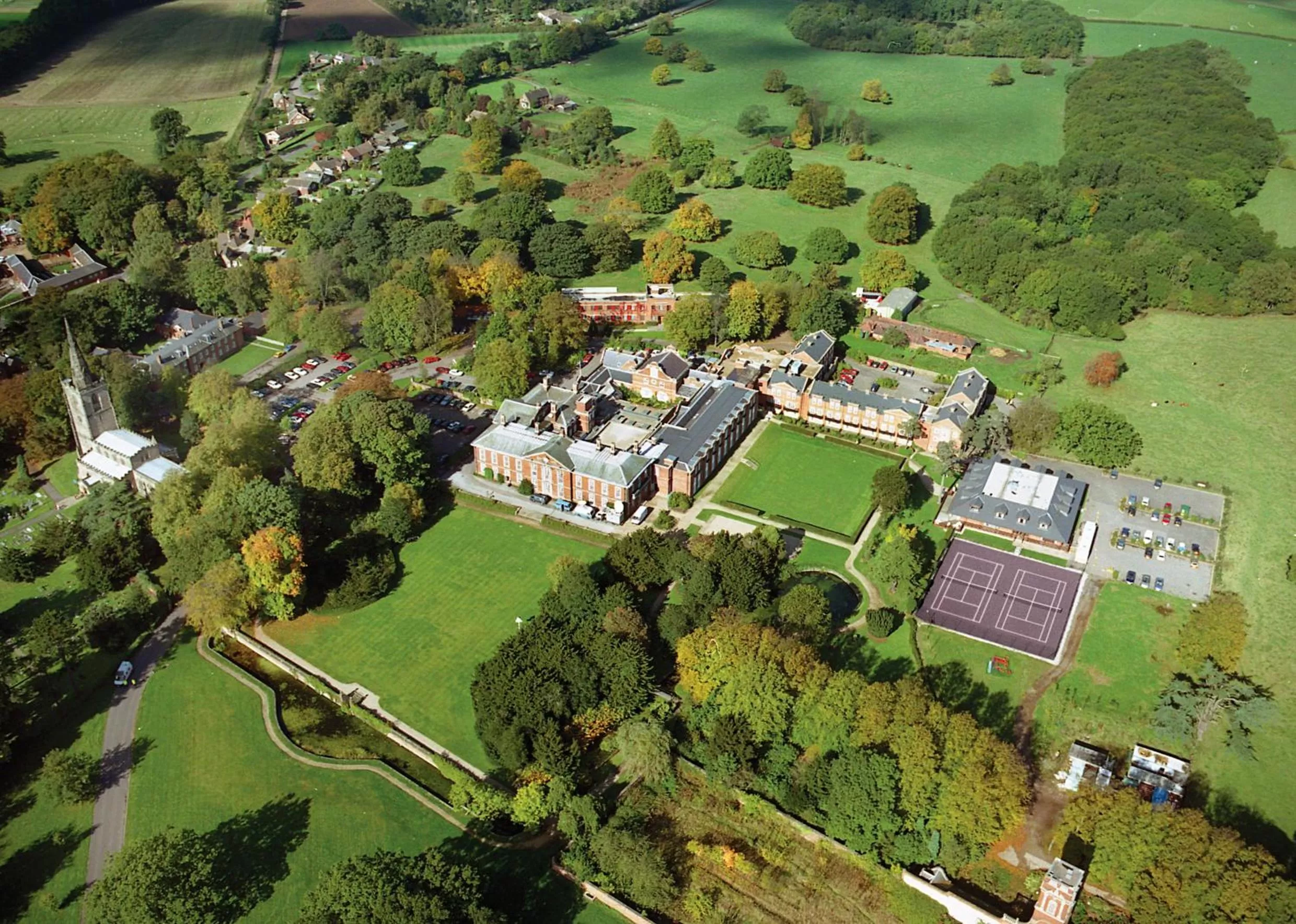 Bird's eye view in Bosworth Hall Hotel