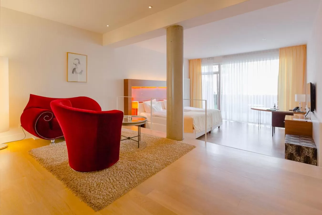 Seating area, Bed in Aqua Aurelia Suitenhotel an den Thermen