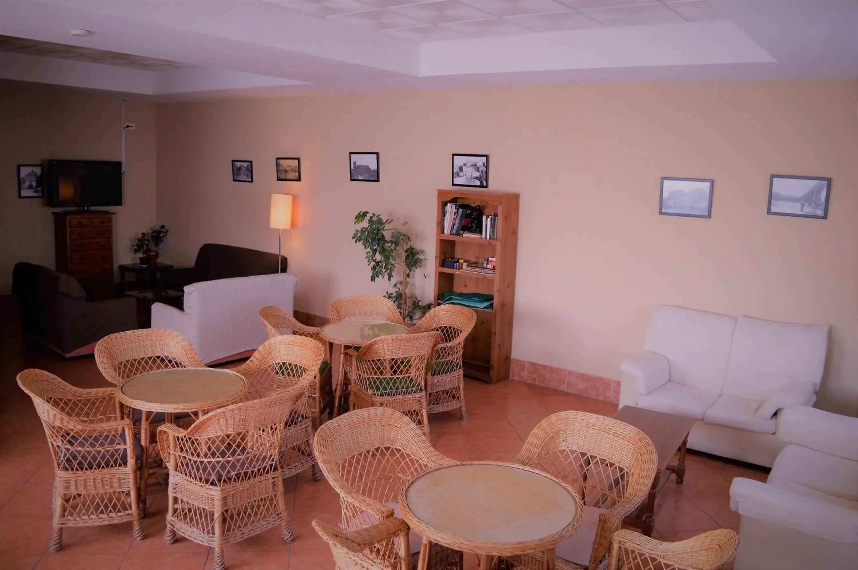 Communal lounge/ TV room, Seating Area in Hotel Ciudad de Plasencia