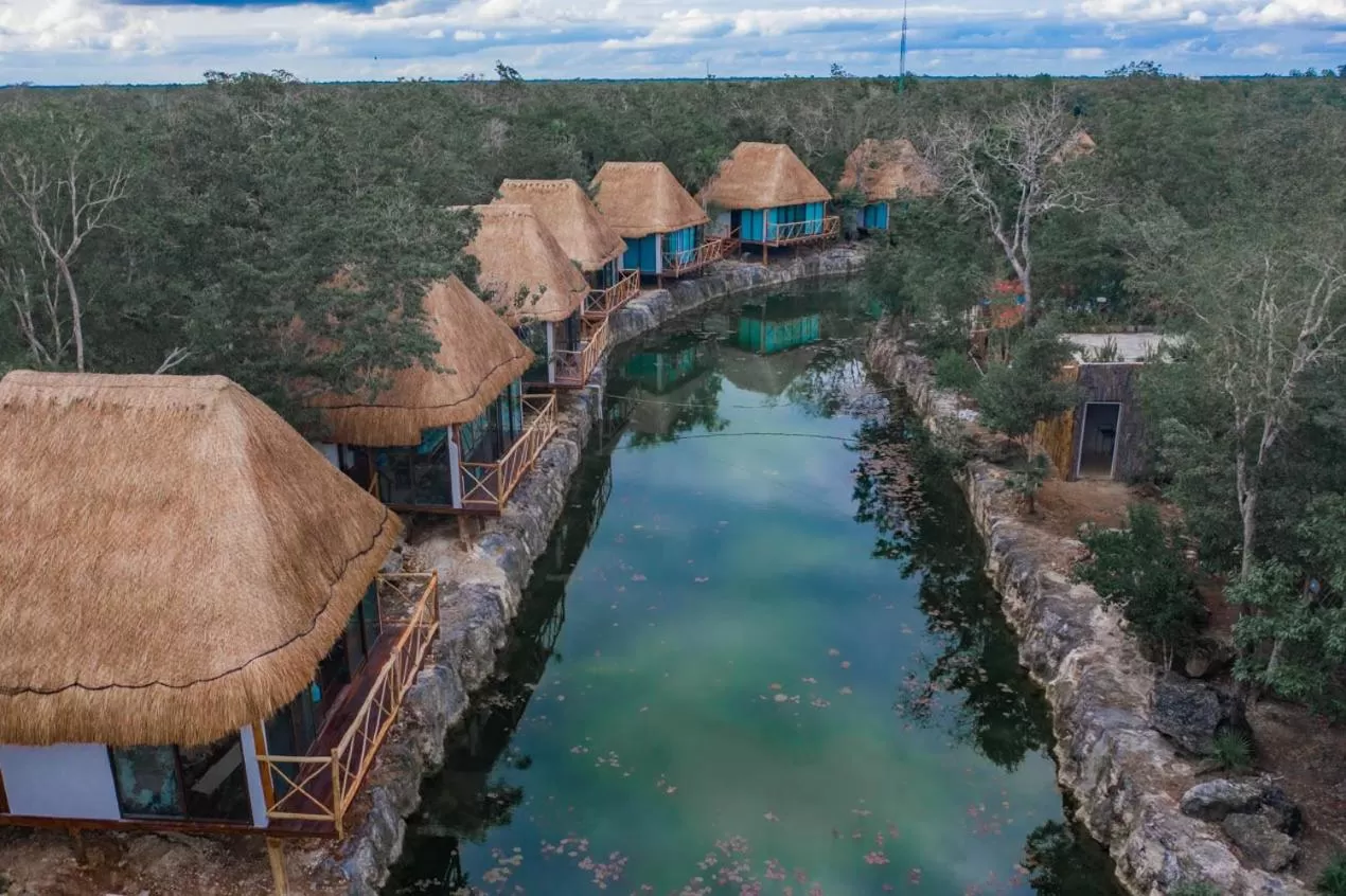 Bird's eye view in Zamna eco-lodge Tulum
