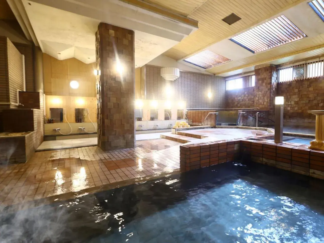 Hot Spring Bath, Swimming Pool in Hotel Yudanaka