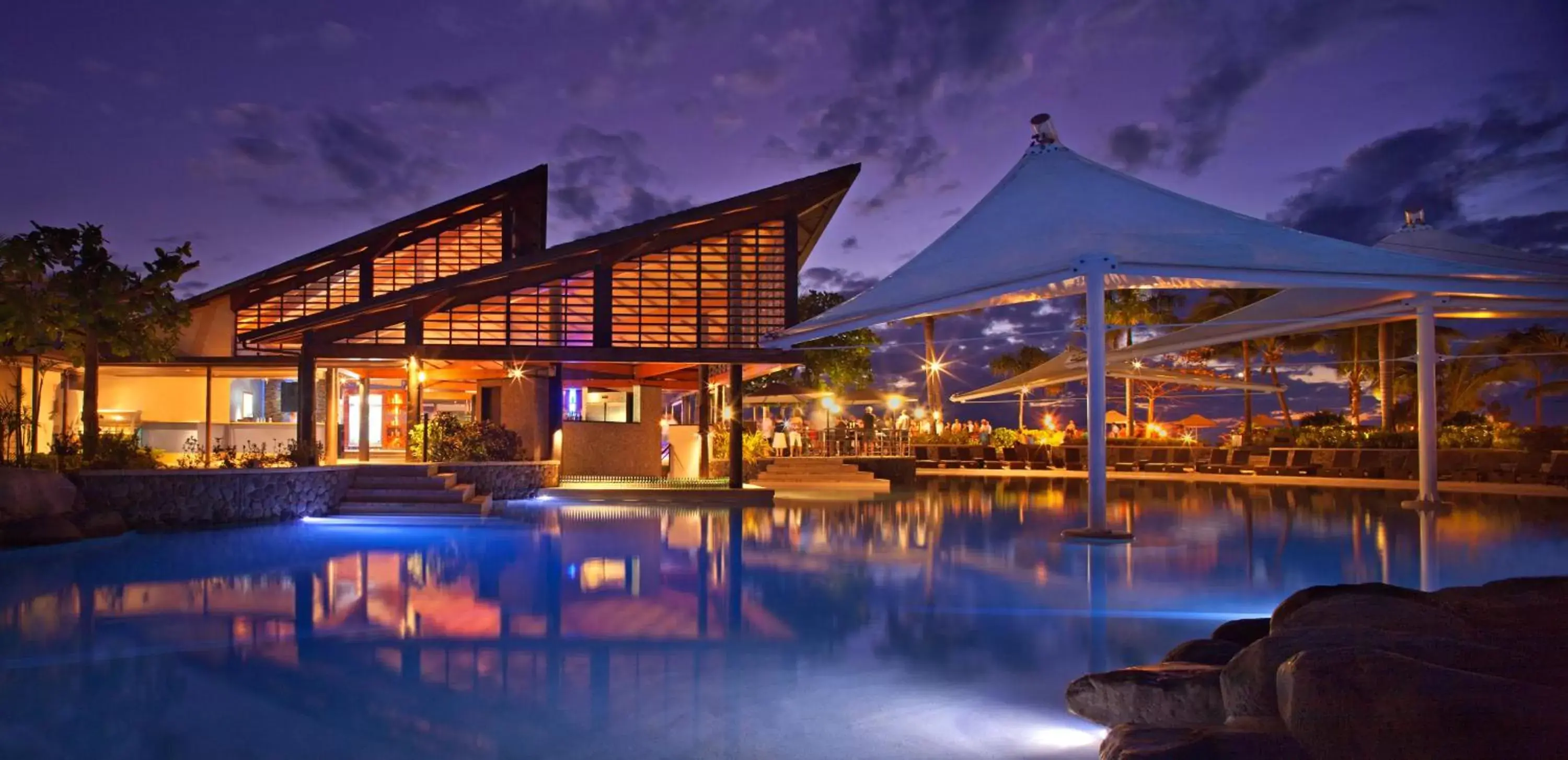 Night, Swimming Pool in Radisson Blu Resort Fiji