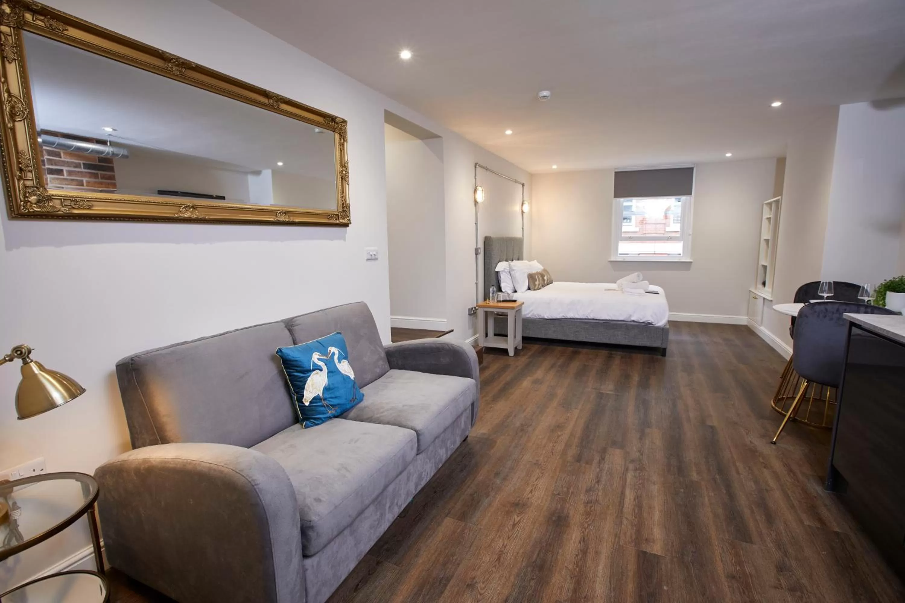 Living room, Bed in Three Cranes Serviced Apartments