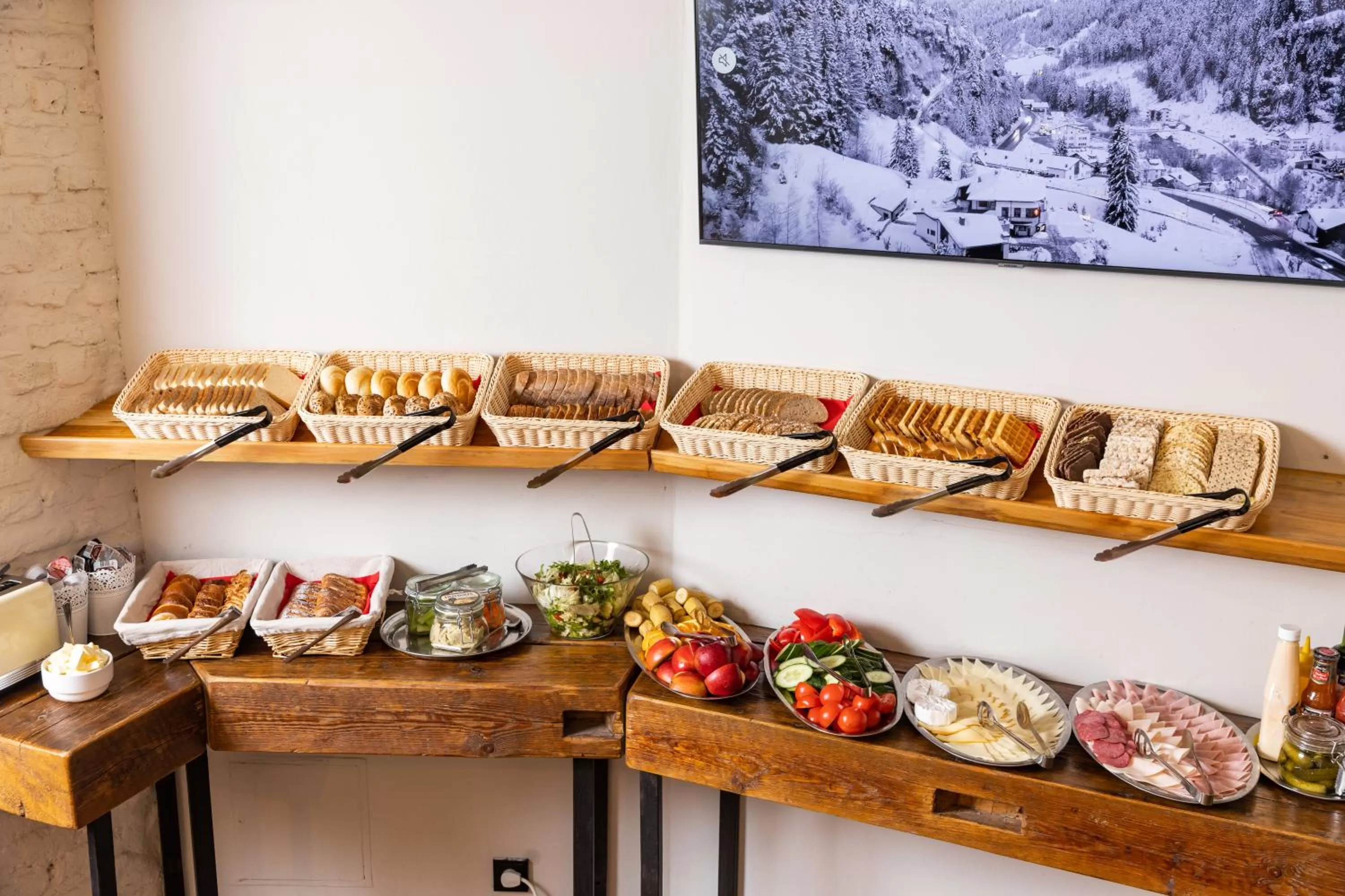 Buffet breakfast in Sophie's Hostel