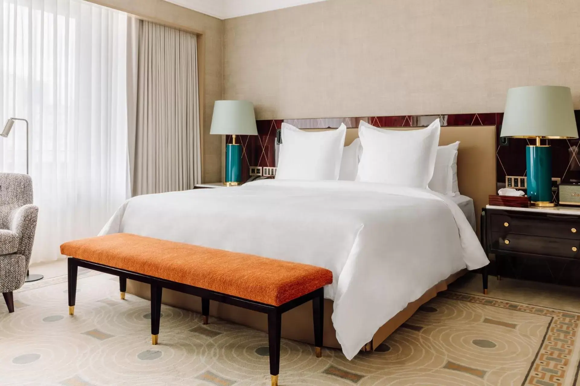 Bed in Four Seasons Hotel Ritz Lisbon