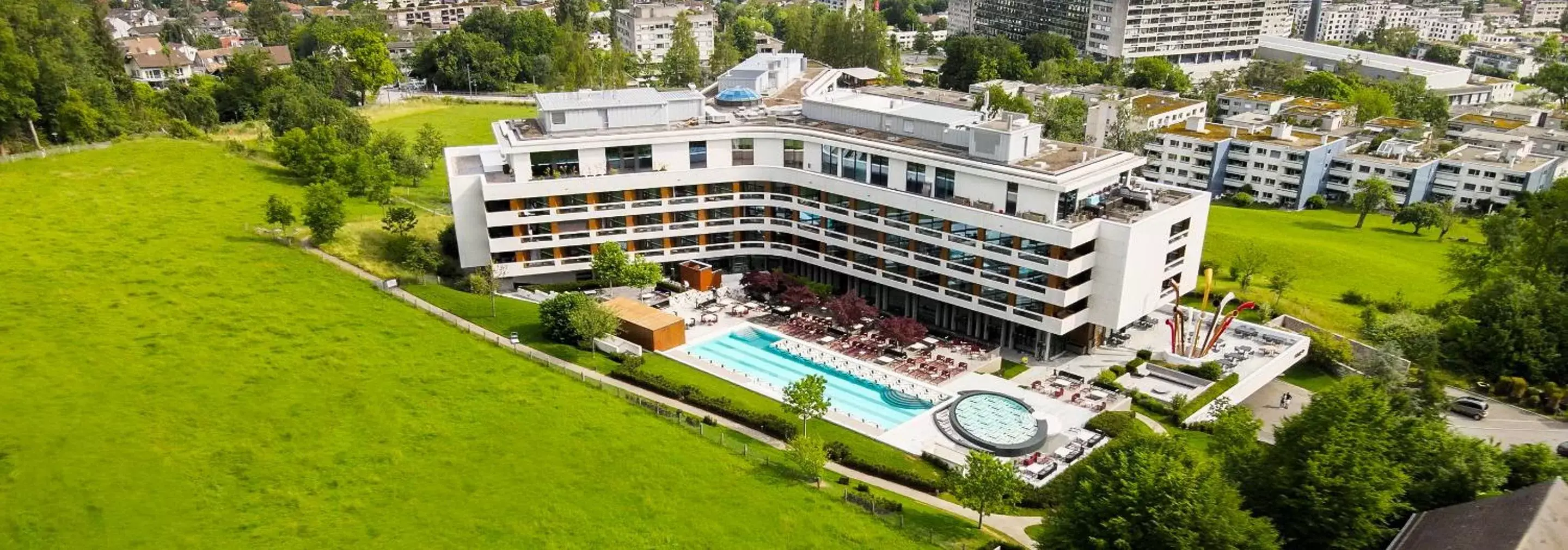 Property building, Bird's-eye View in FIVE Zurich - Luxury City Resort