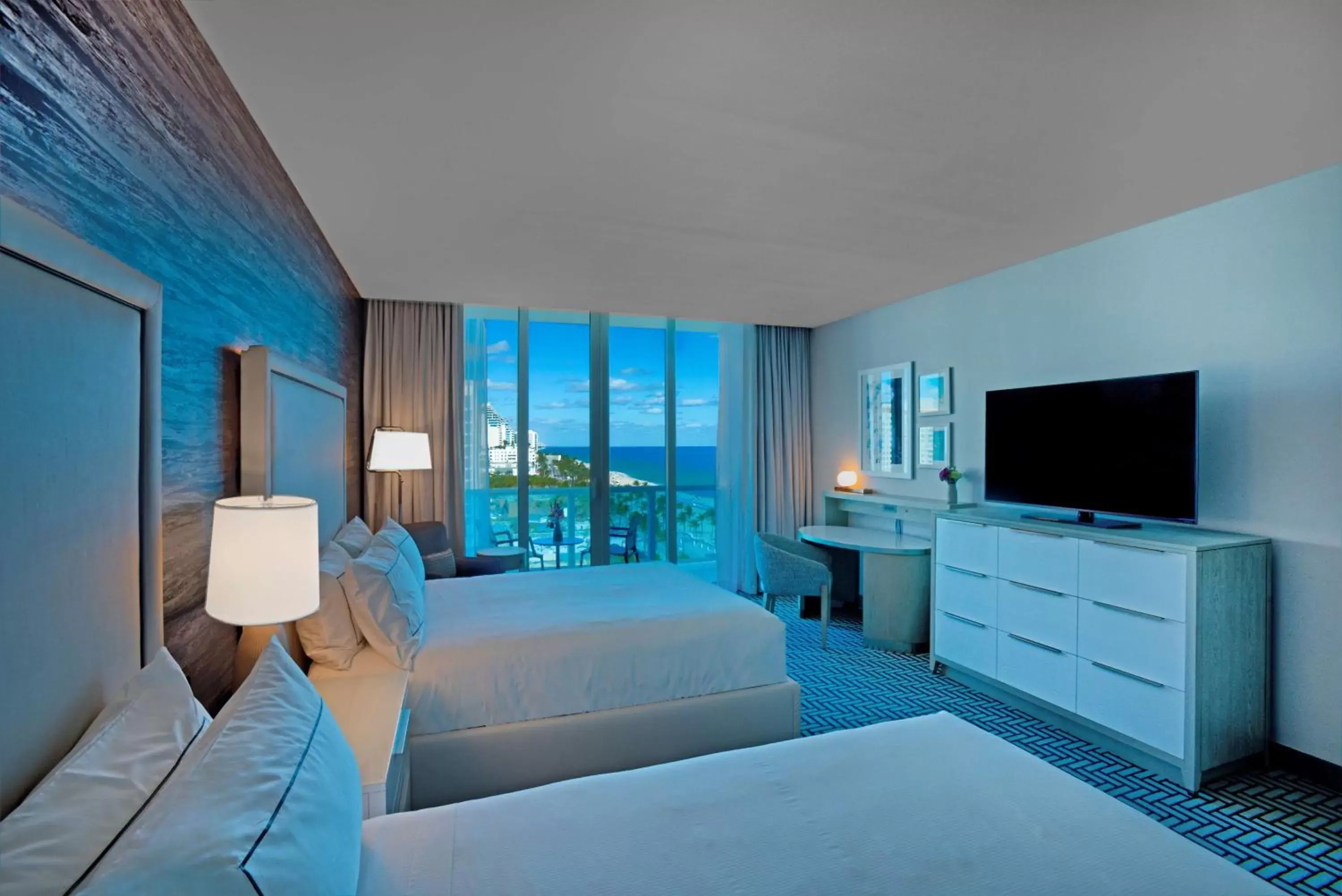 Bed in Hotel Maren Fort Lauderdale Beach, Curio Collection By Hilton