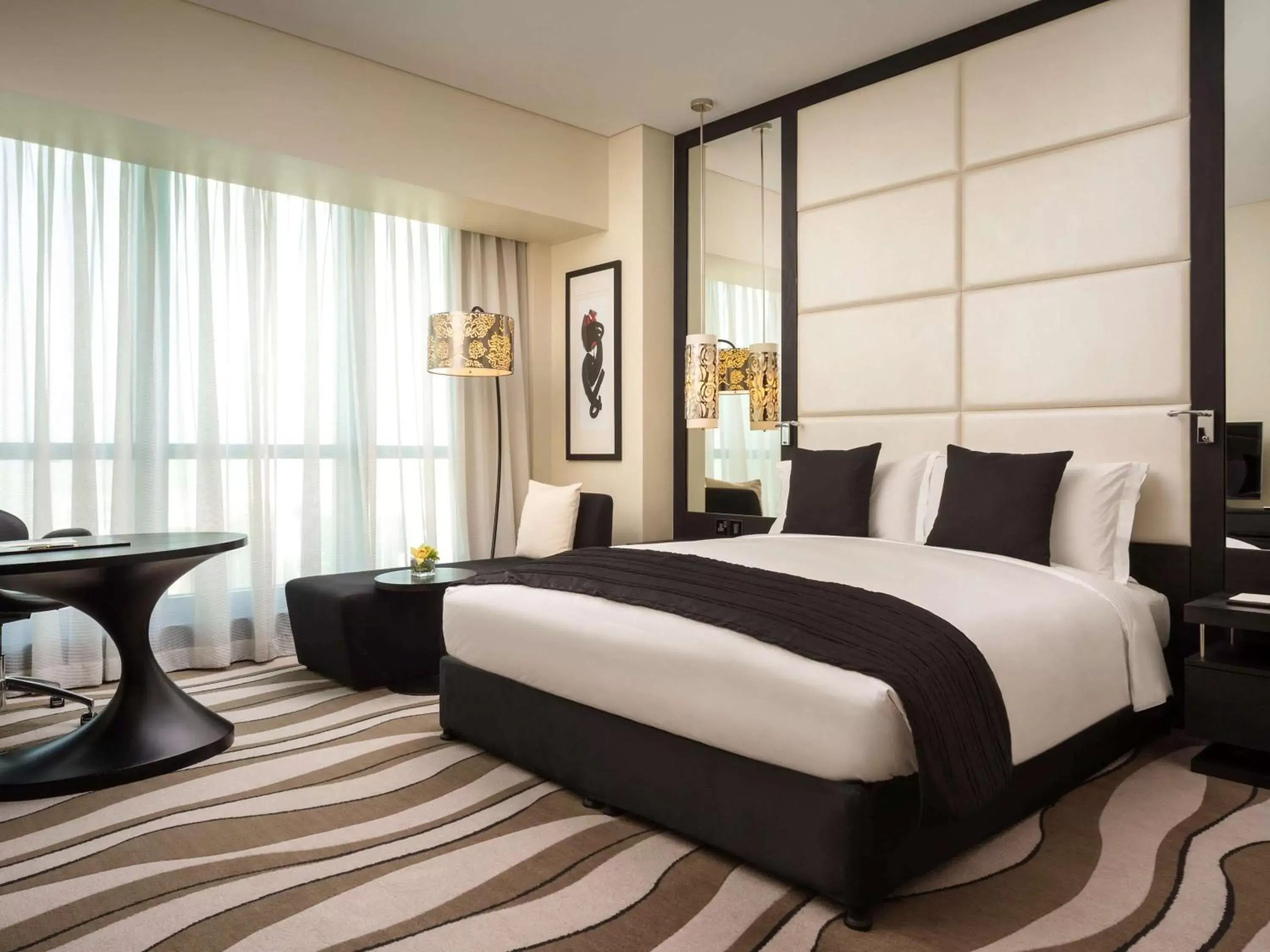 Photo of the whole room, Bed in Sofitel Abu Dhabi Corniche