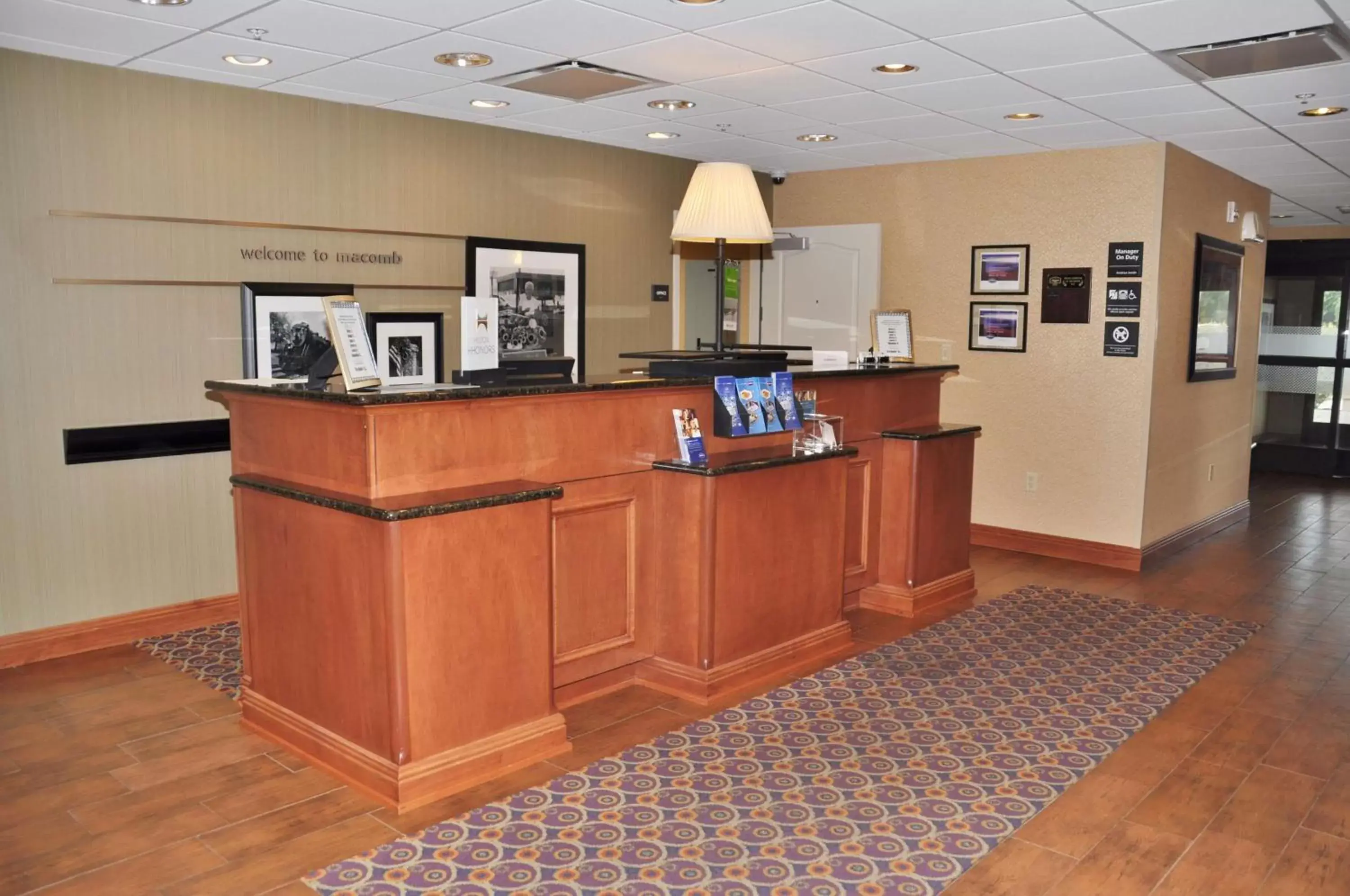 Lobby or reception in Hampton Inn Macomb Lobby or reception in Hampton Inn Macomb