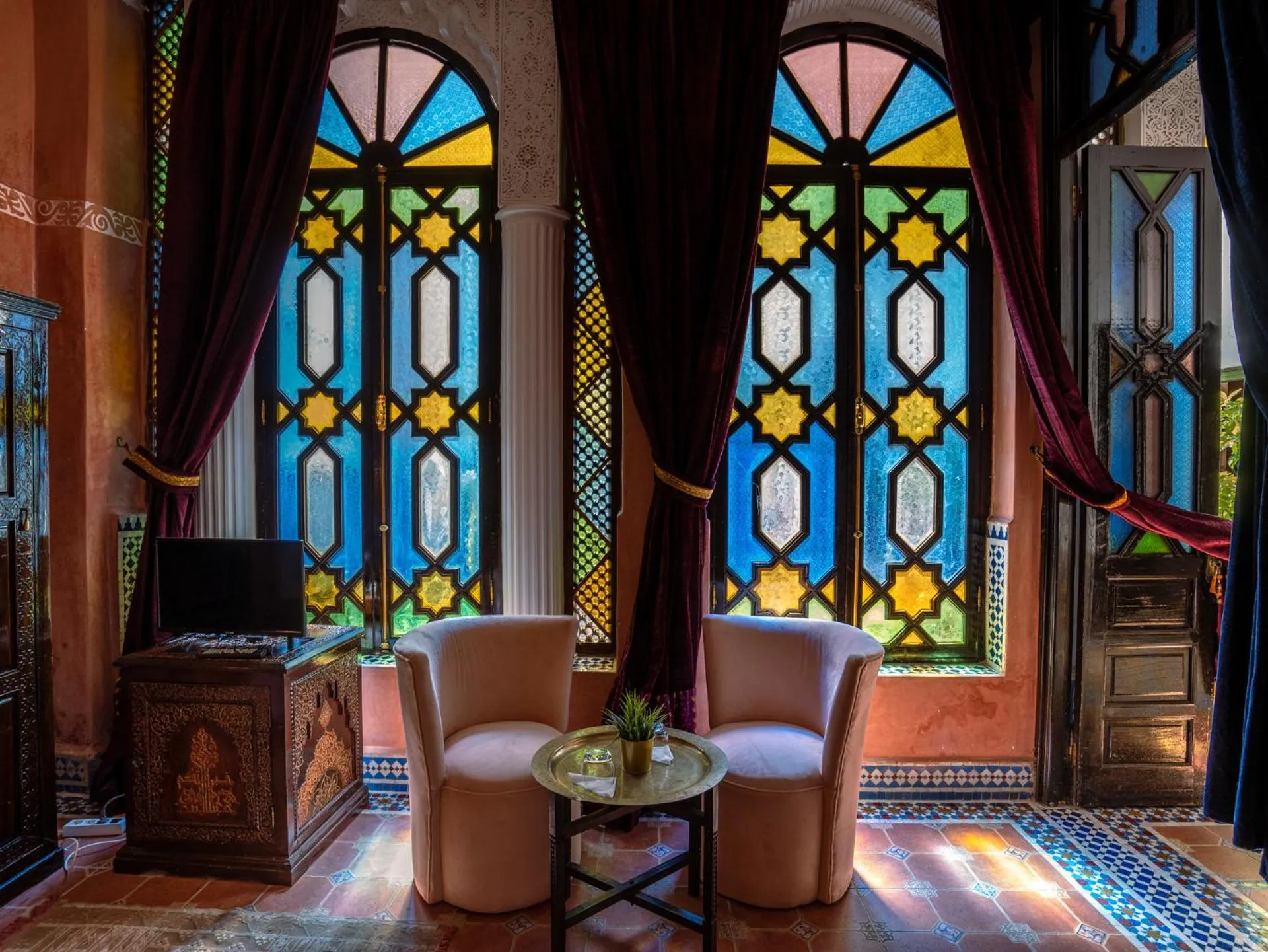 Seating area in Riad 58 Blu