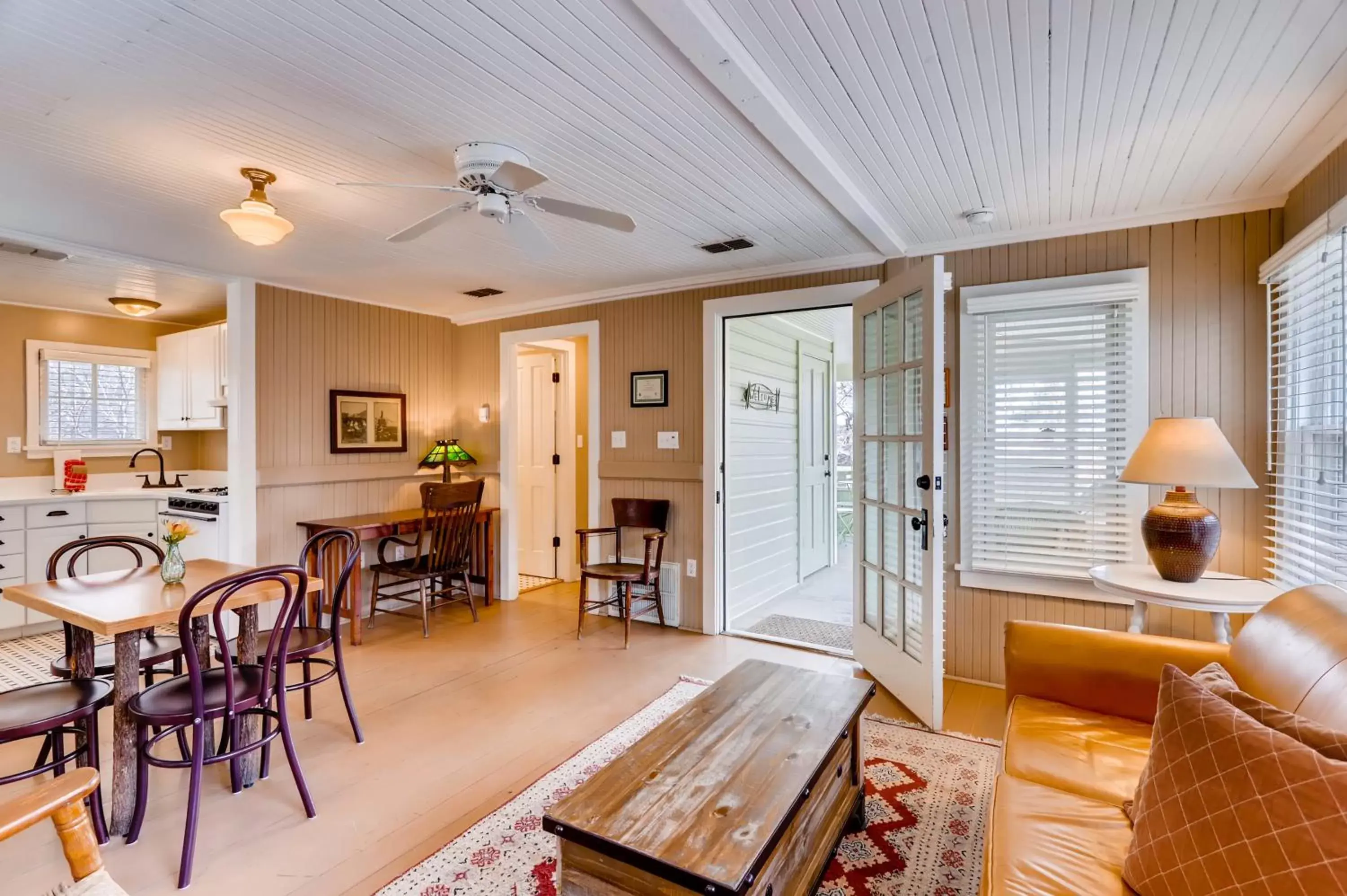 Living room, Seating Area in Colorado Chautauqua Cottages