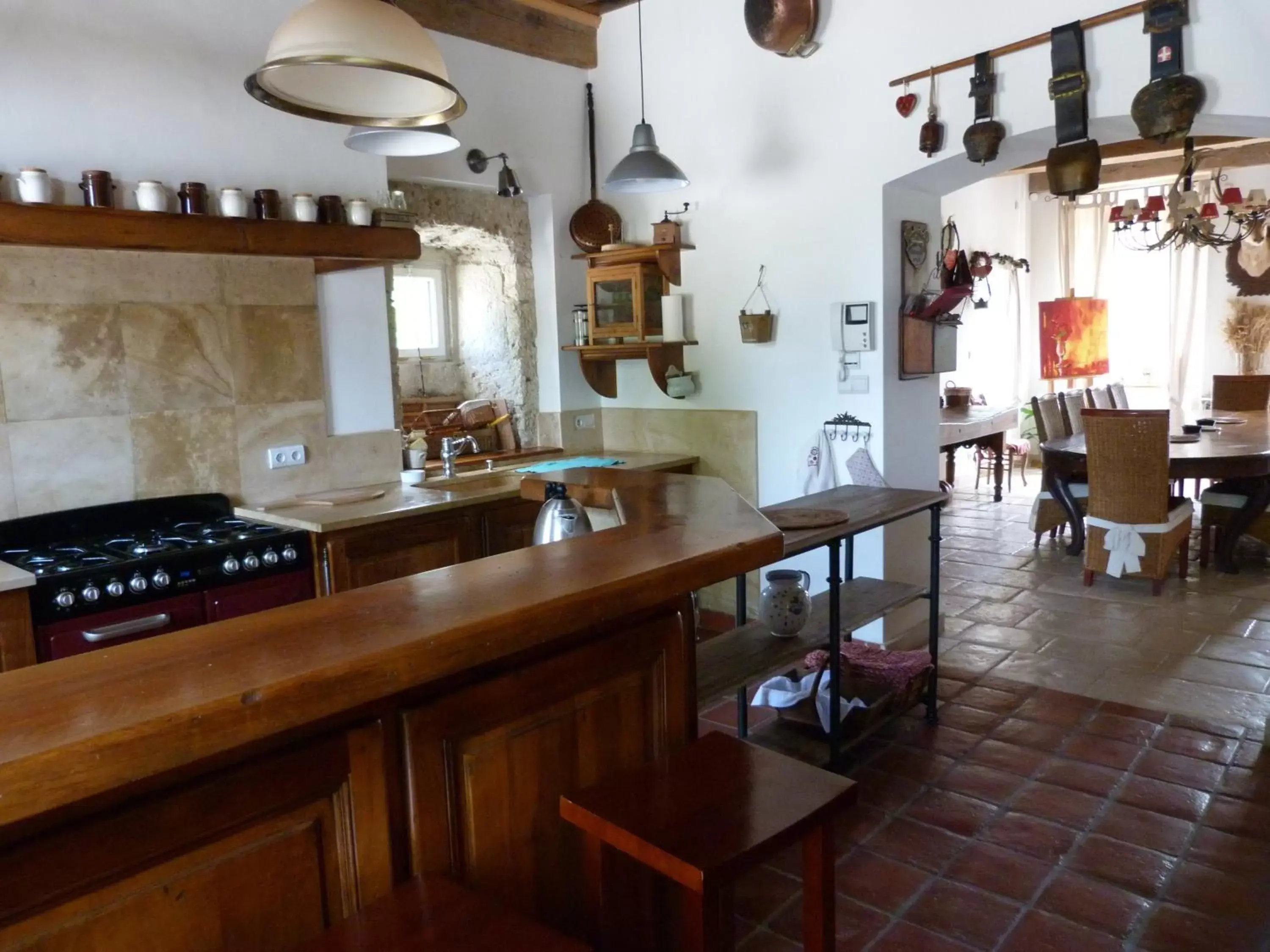 Kitchen or kitchenette, Lounge/Bar in Domaine du Manoir