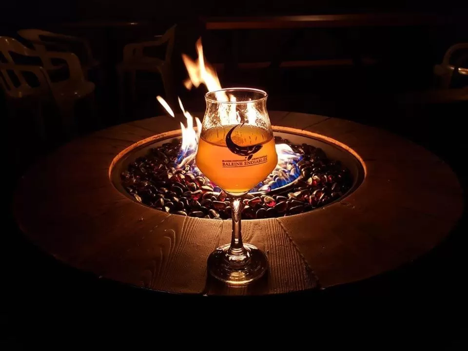 Drinks in La Baleine Endiablée Microbrasserie