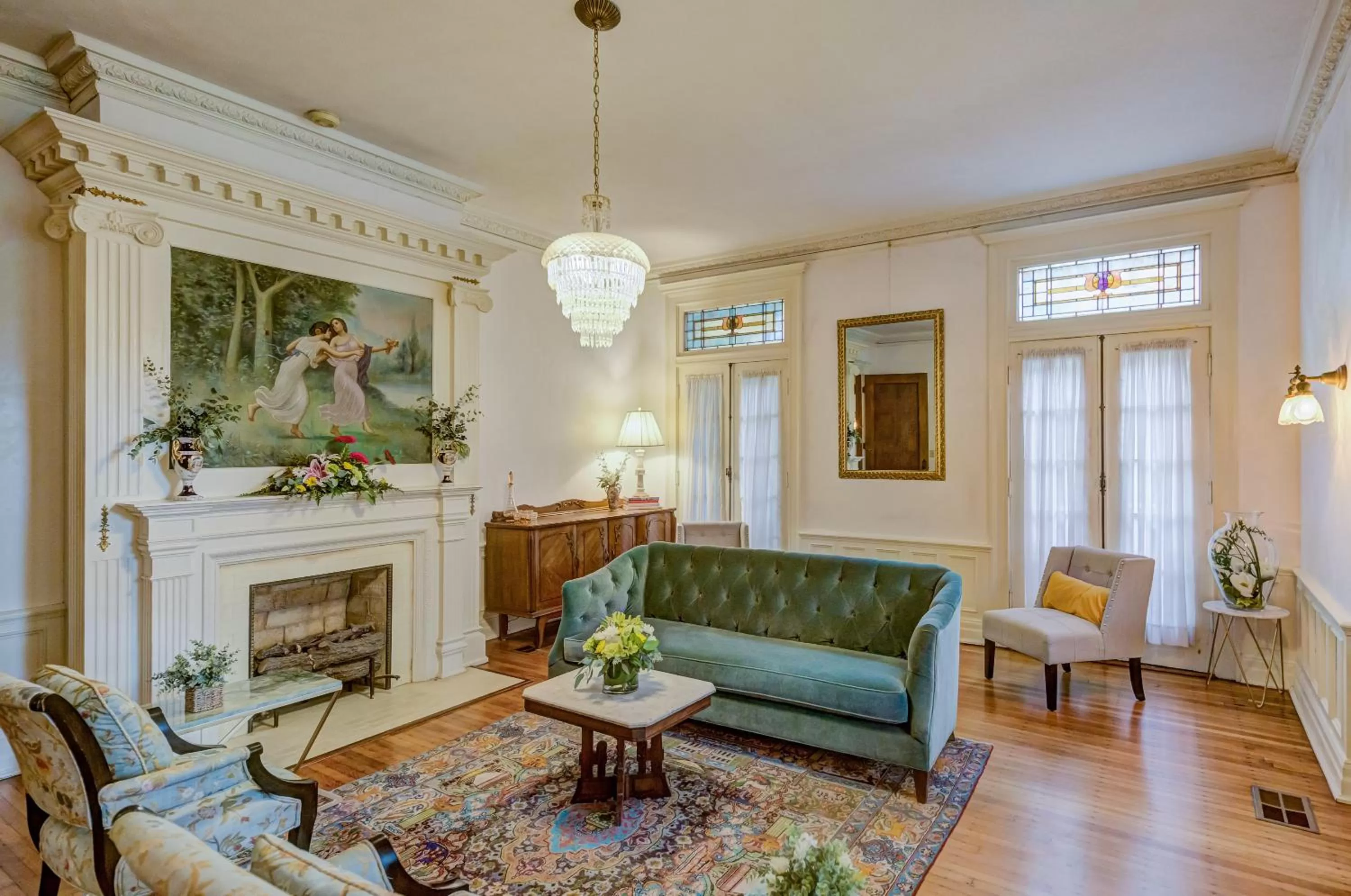 Living room in Oak Hall Bed and Breakfast