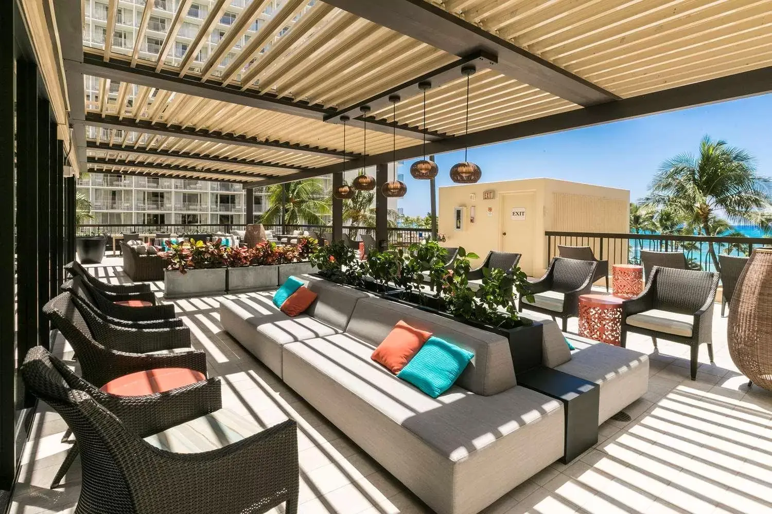 Patio in Aston Waikiki Beach Tower