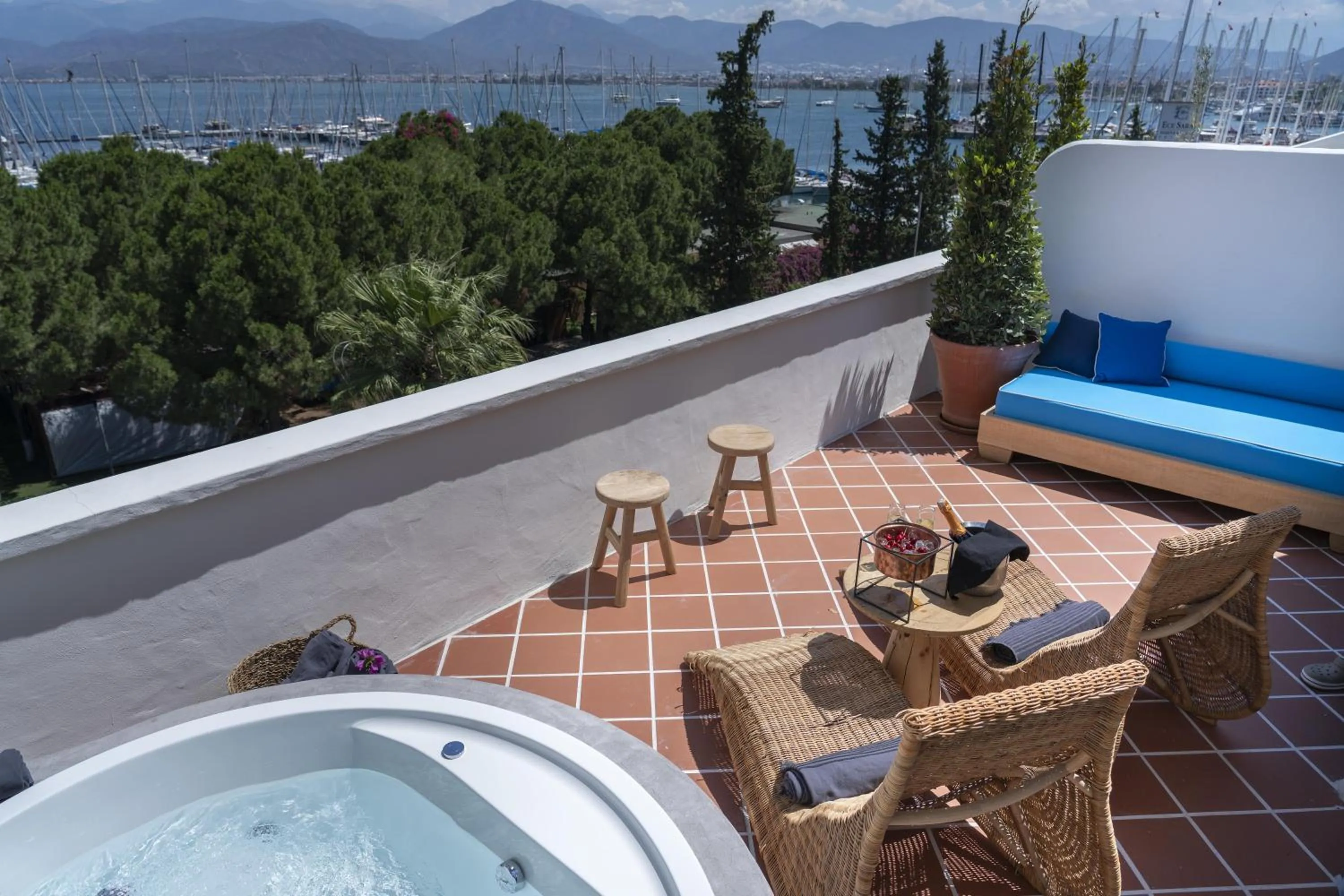 Balcony/Terrace in Yacht Boheme Hotel-Boutique Class - Adults Only