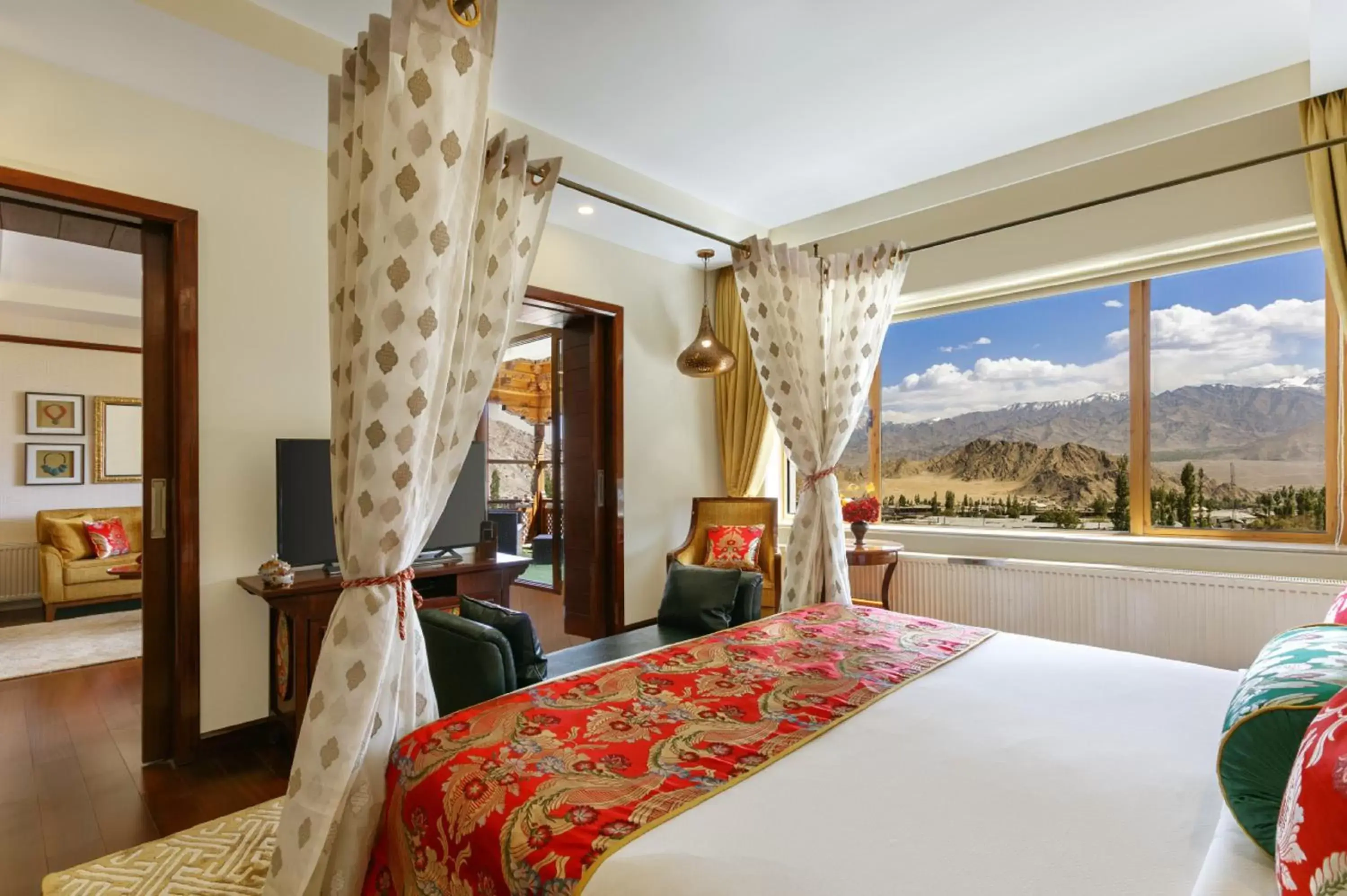 Bedroom, Mountain View in The Grand Dragon Ladakh