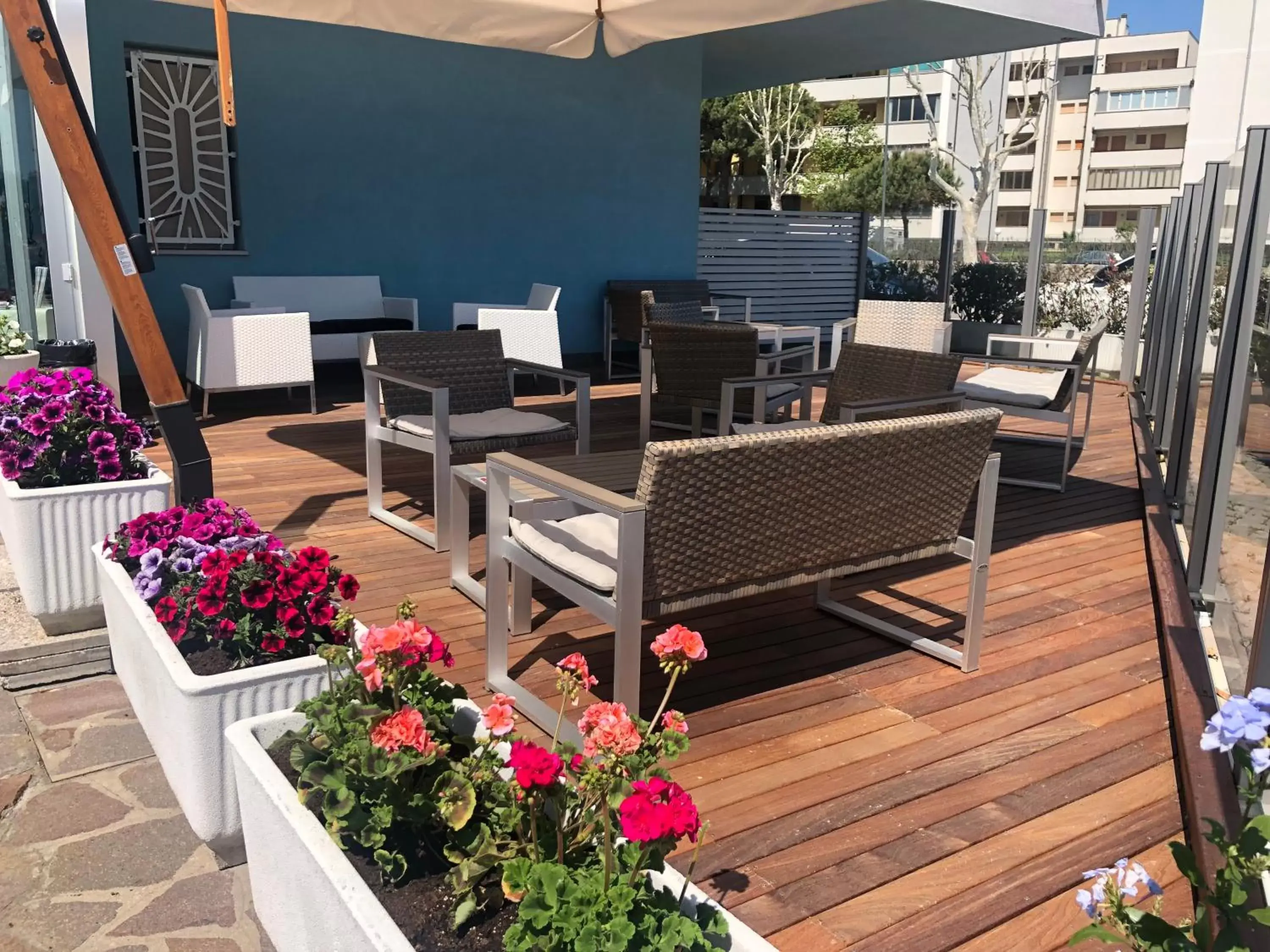 Patio in Hotel Residence Le Dune