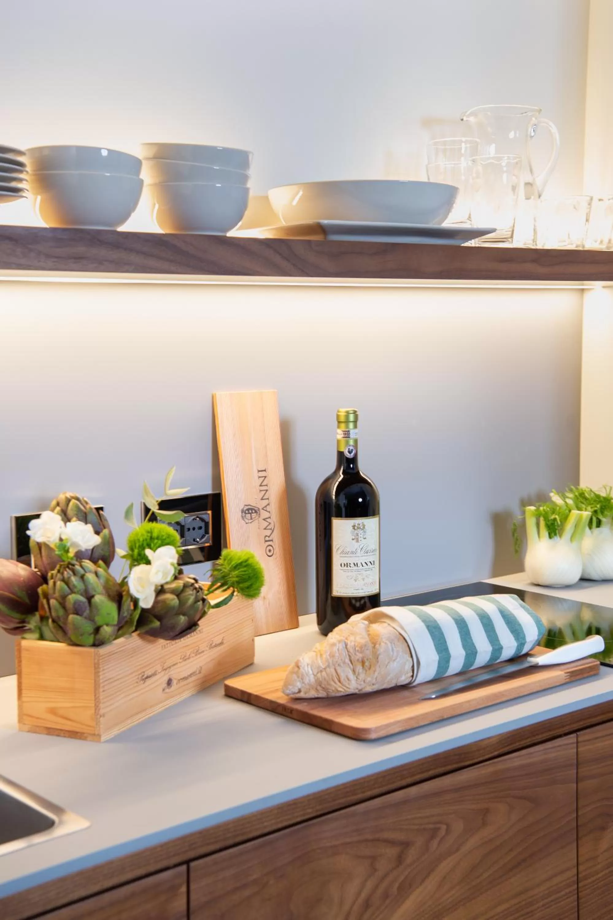 Kitchen or kitchenette in Hotel degli Orafi