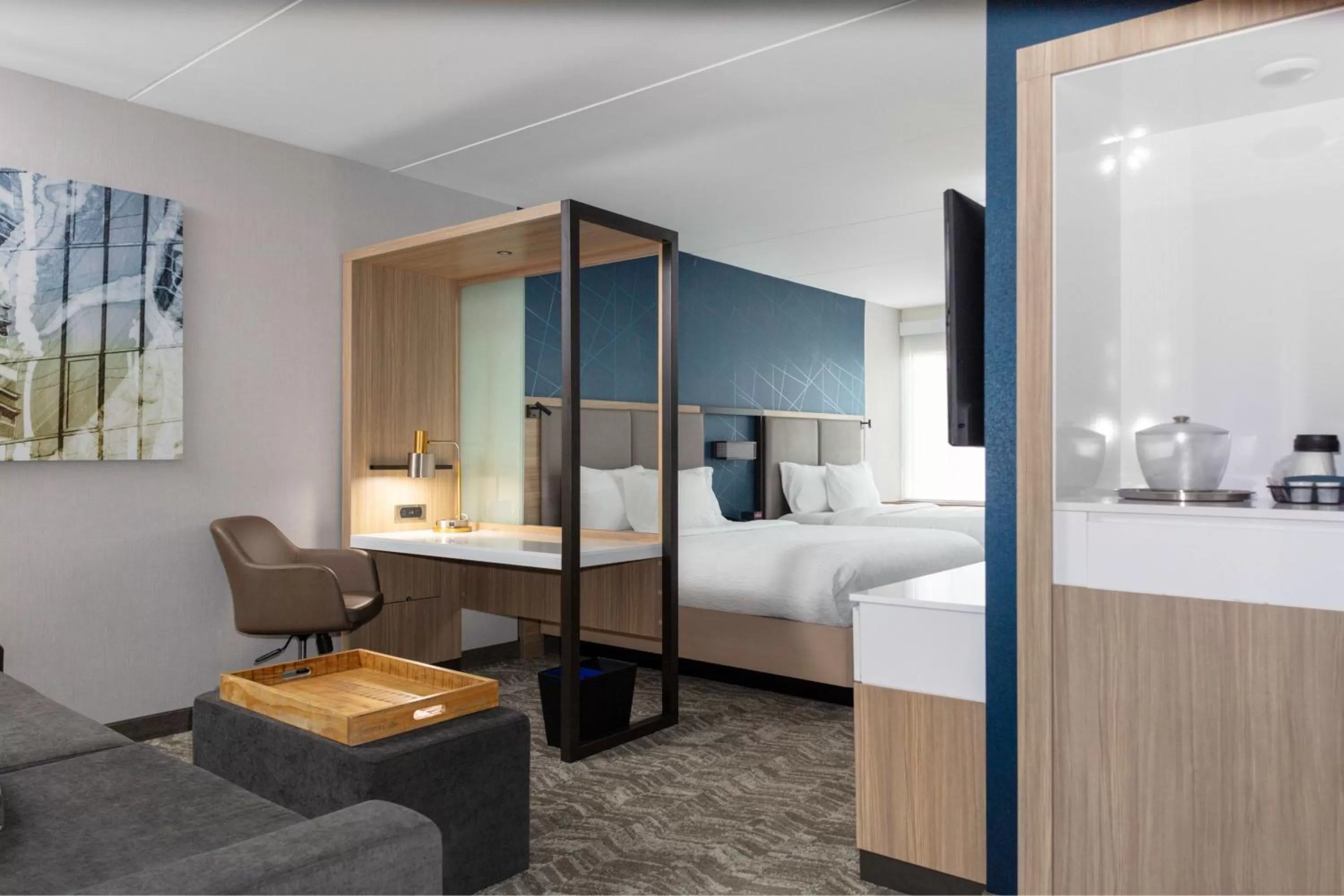 Photo of the whole room, Bed in SpringHill Suites By Marriott Durham City View