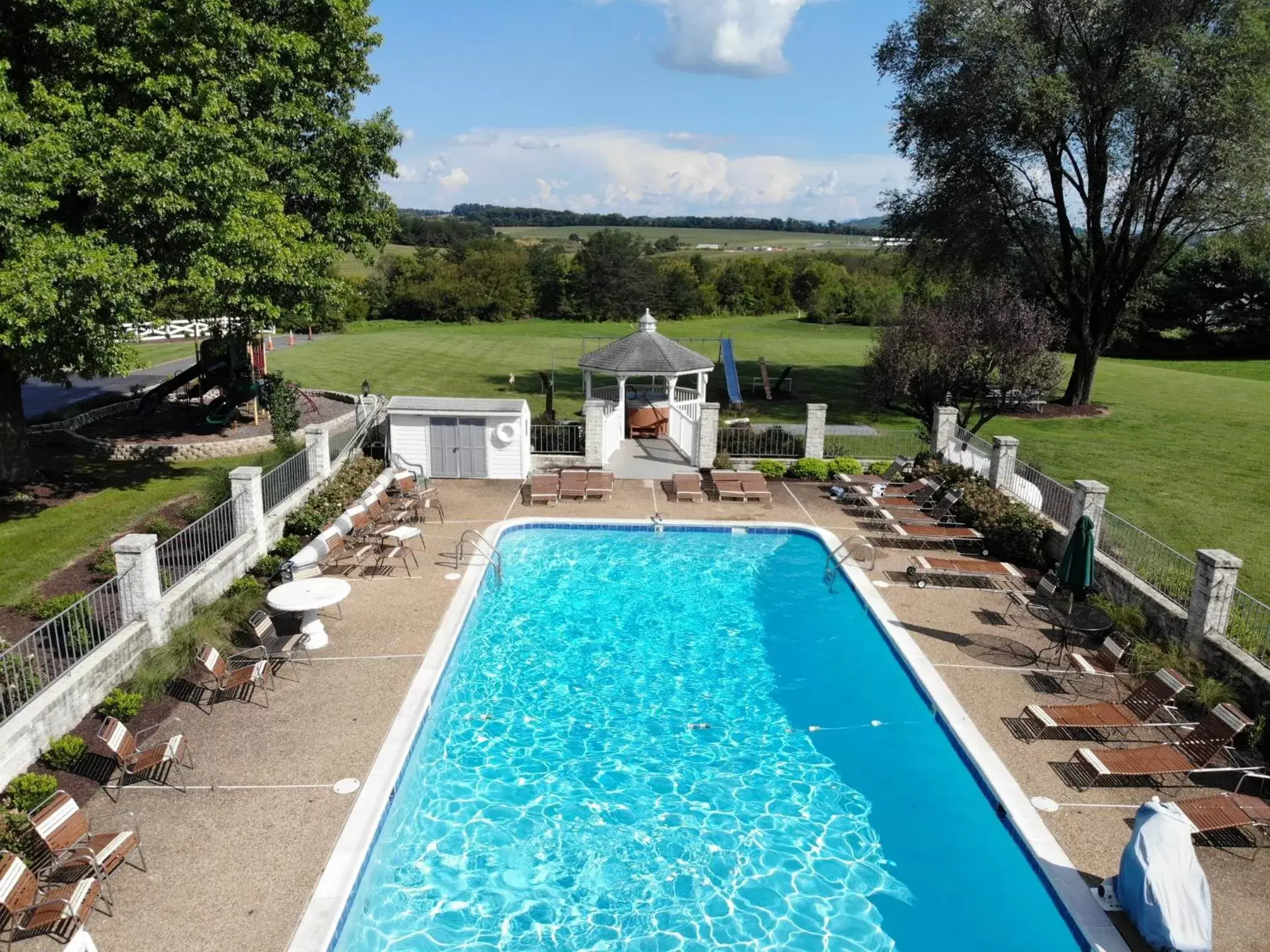 Pool View in The Village Inn