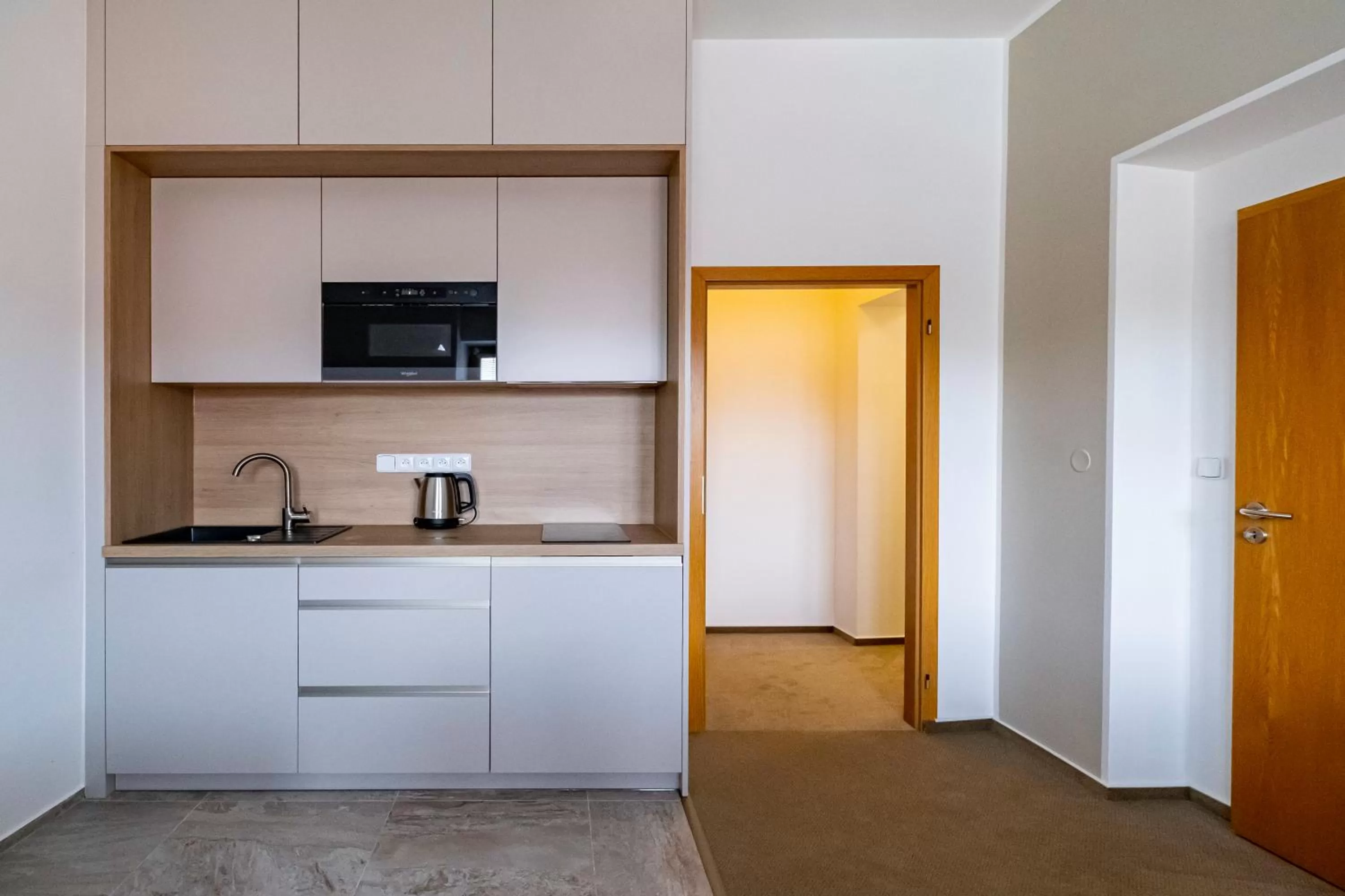 Kitchen or kitchenette in Relax Hotel Stork