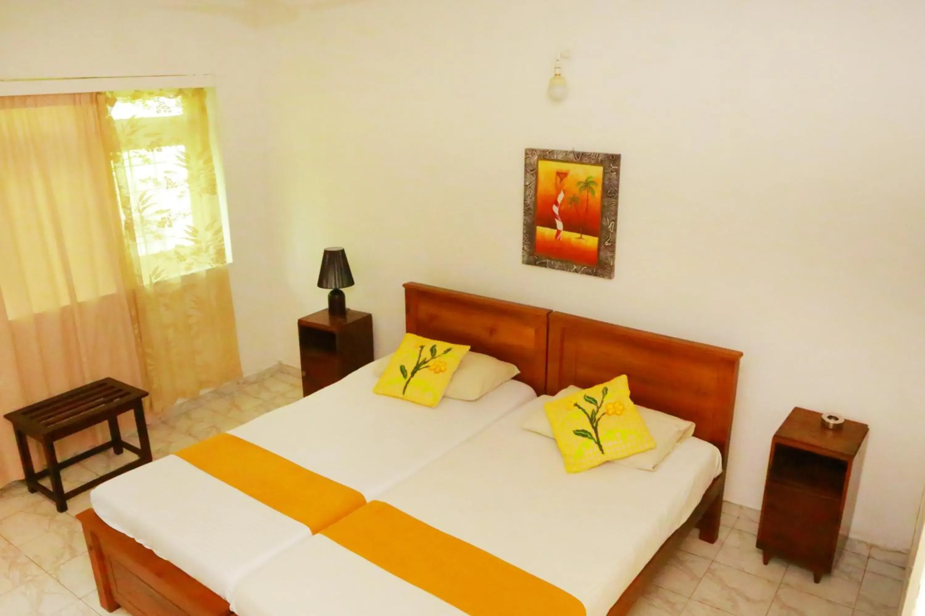 Bed in Ranveli Beach Resort