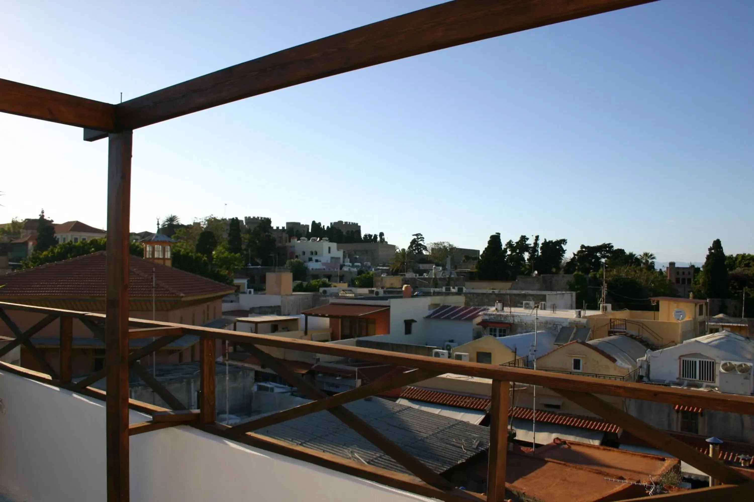 View (from property/room), Balcony/Terrace in Evdokia Hotel