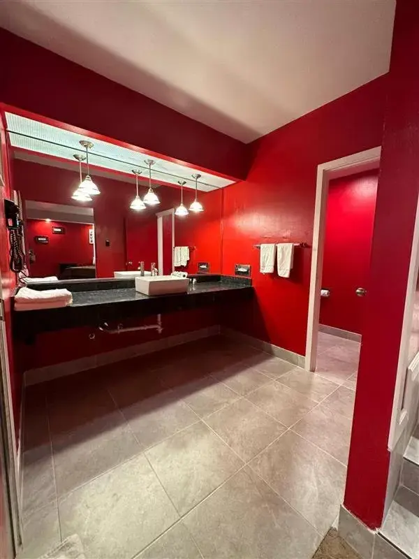 Bathroom in Inn of the Dove Romantic Luxury Suites with Jacuzzi & Fireplace at Harrisburg-Hershey, PA