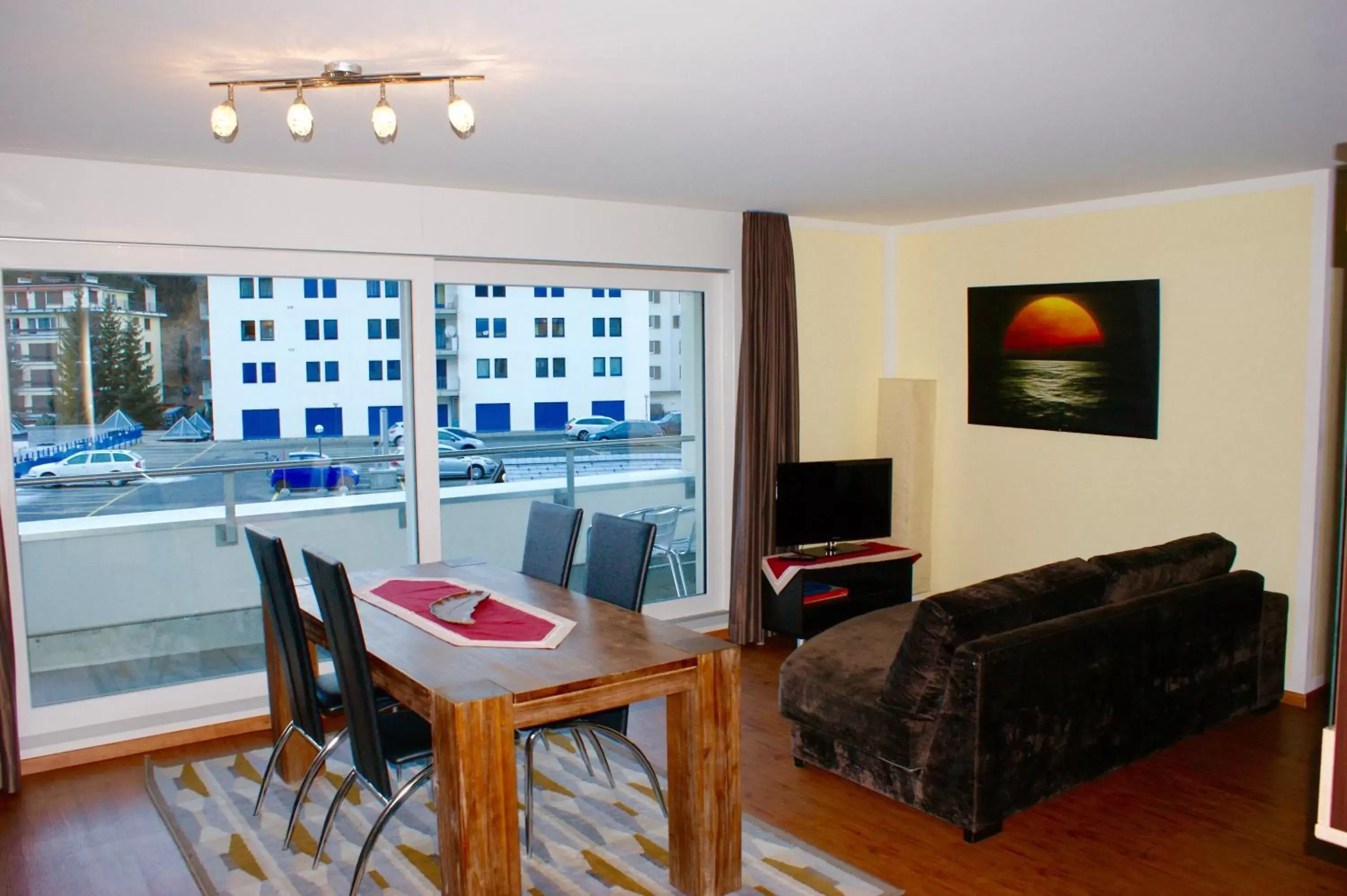 Kitchen or kitchenette, Seating Area in Aladin Apartments St Moritz