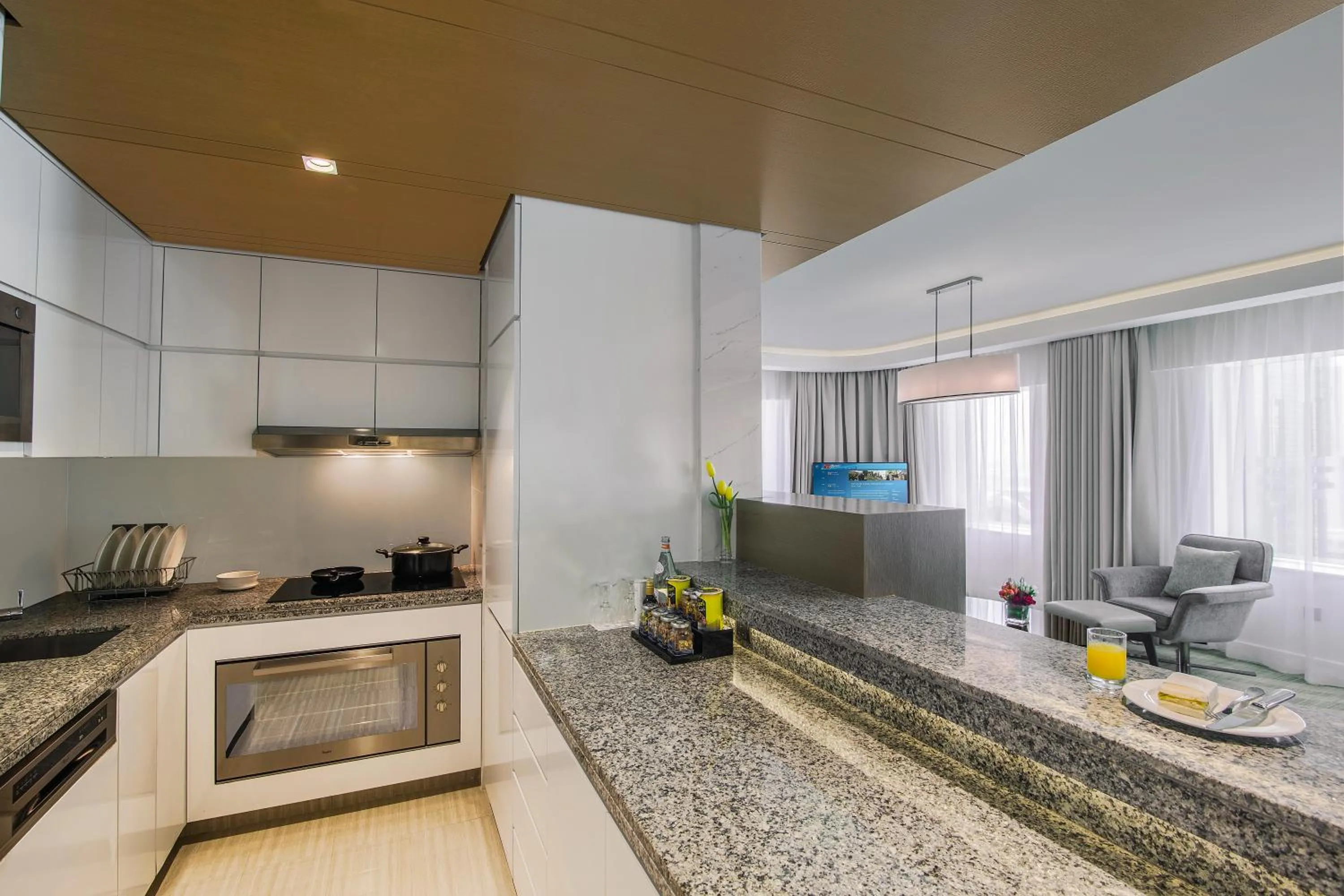 Kitchen or kitchenette in Towers Rotana - Dubai