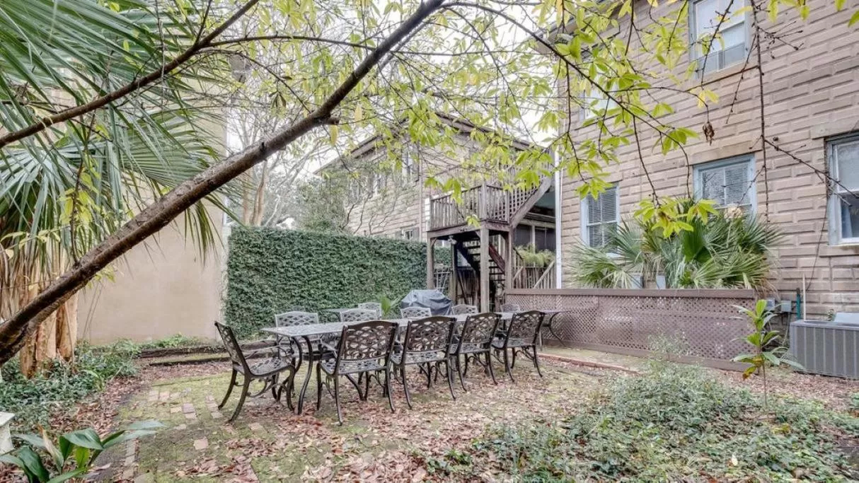 Inner courtyard view in Comfortable Escape in Historic Downtown Savannah