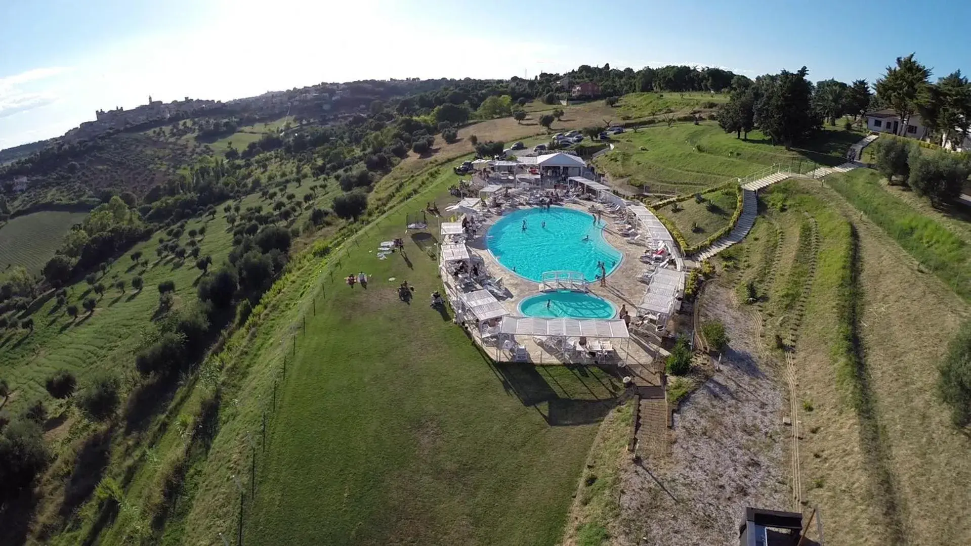 Swimming pool, Bird's-eye View in Casablanca Hotel