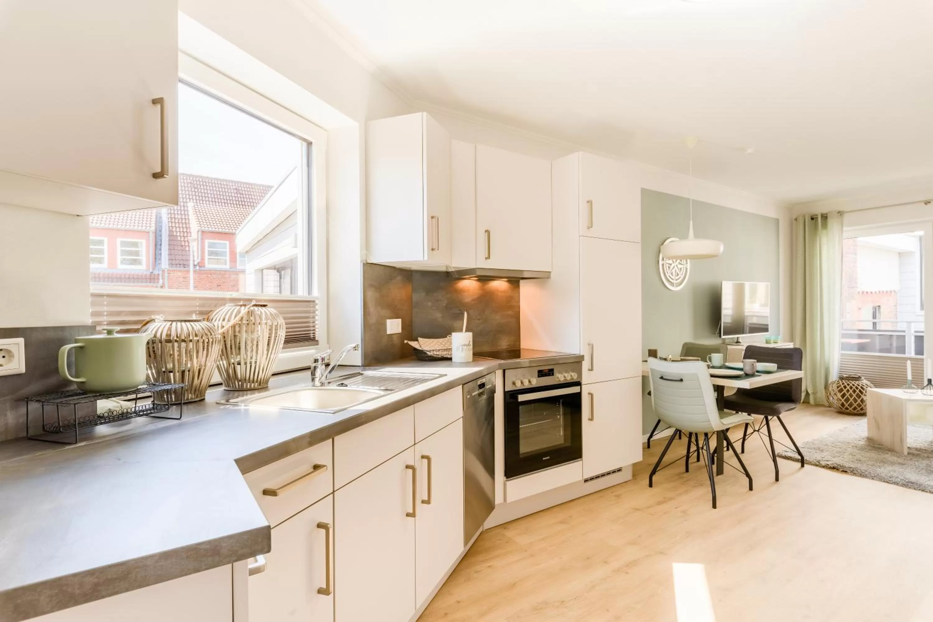 Kitchen or kitchenette in Nordsee-Hotel Hinrichsen