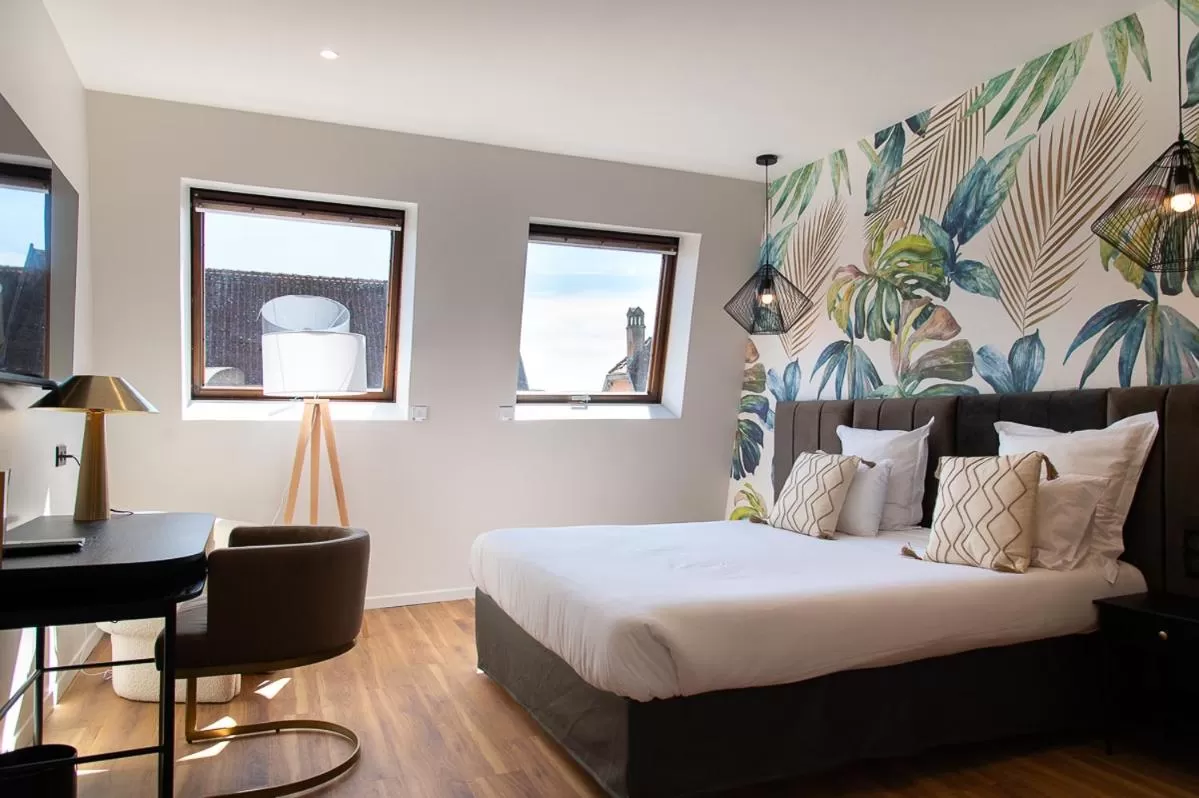 Bed in Hôtel Restaurant Vaillant proche Europapark Rulantica