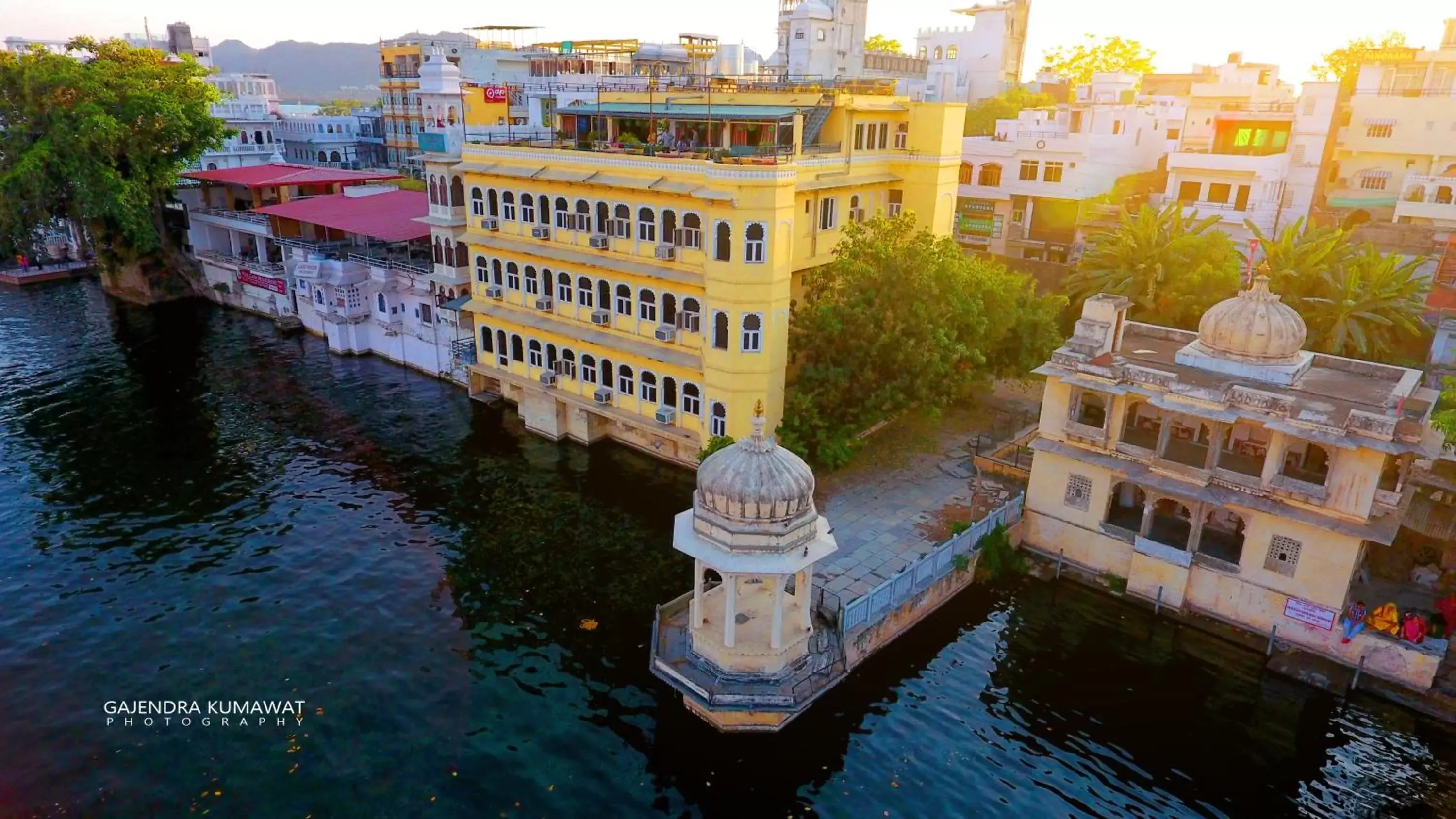 Property building, Bird's-eye View in Hotel Sarovar On Lake Pichola