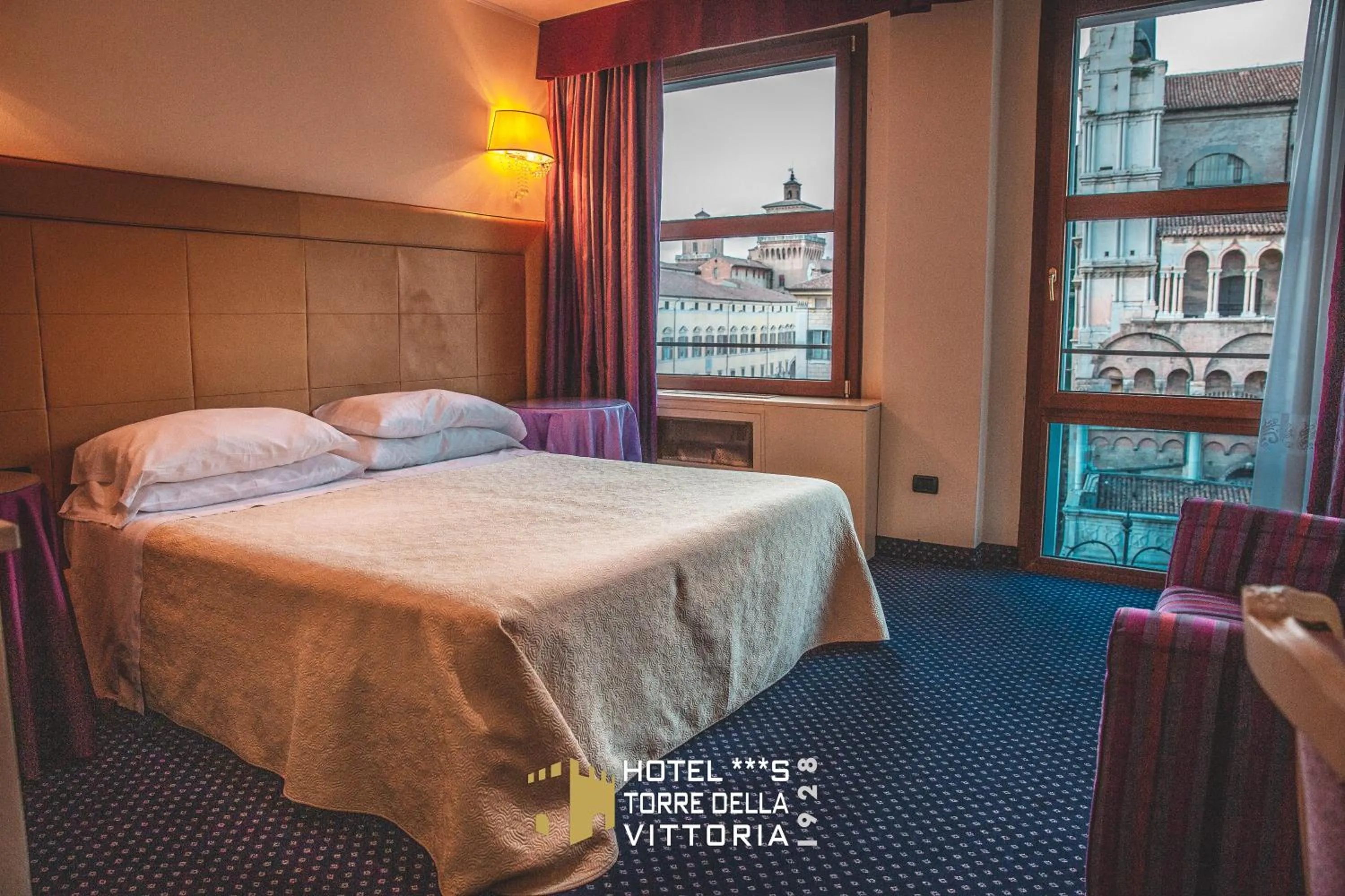 Bed in Panoramic Rooms Torre della Vittoria