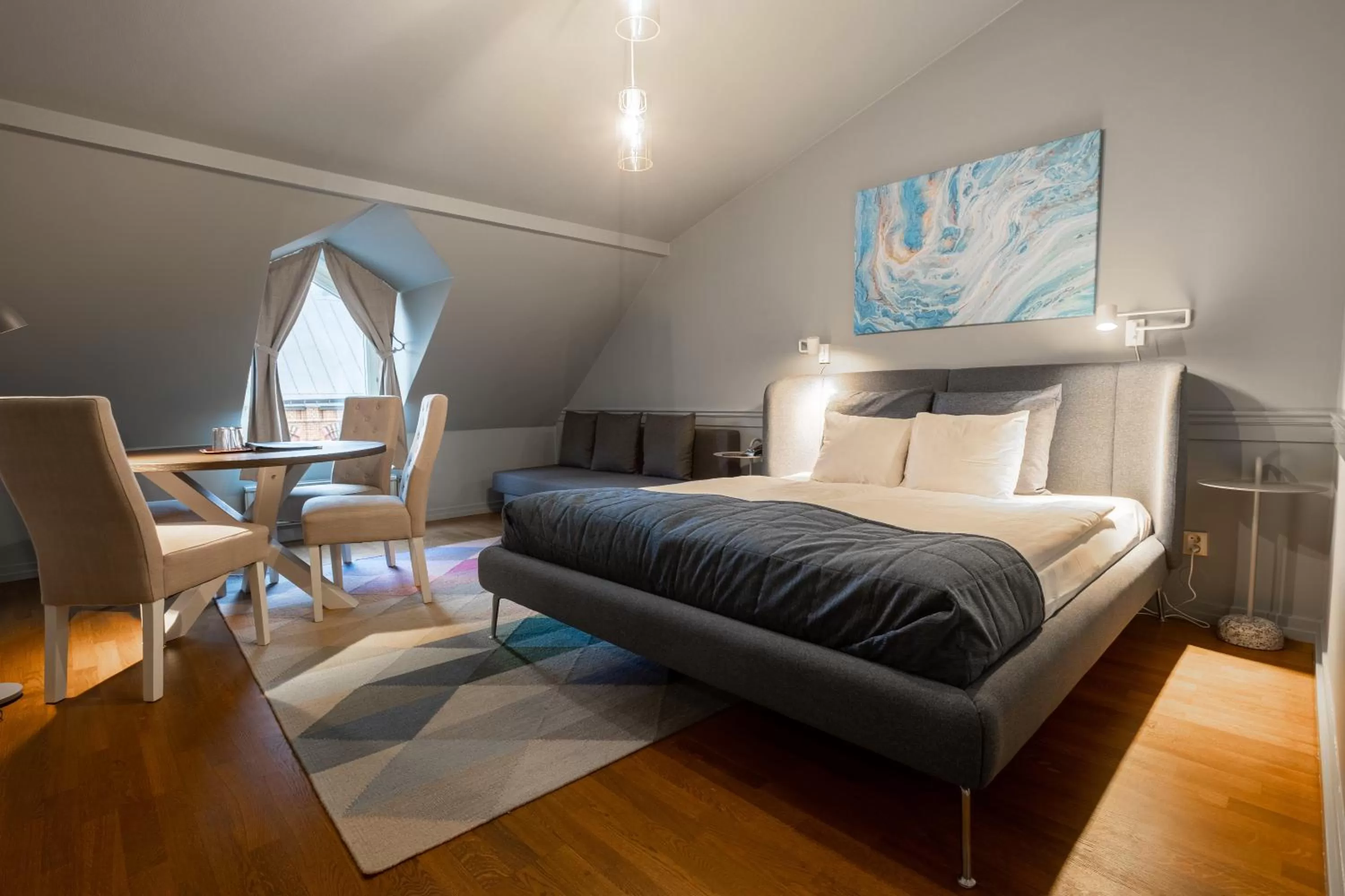 Bed in Hotel Poseidon