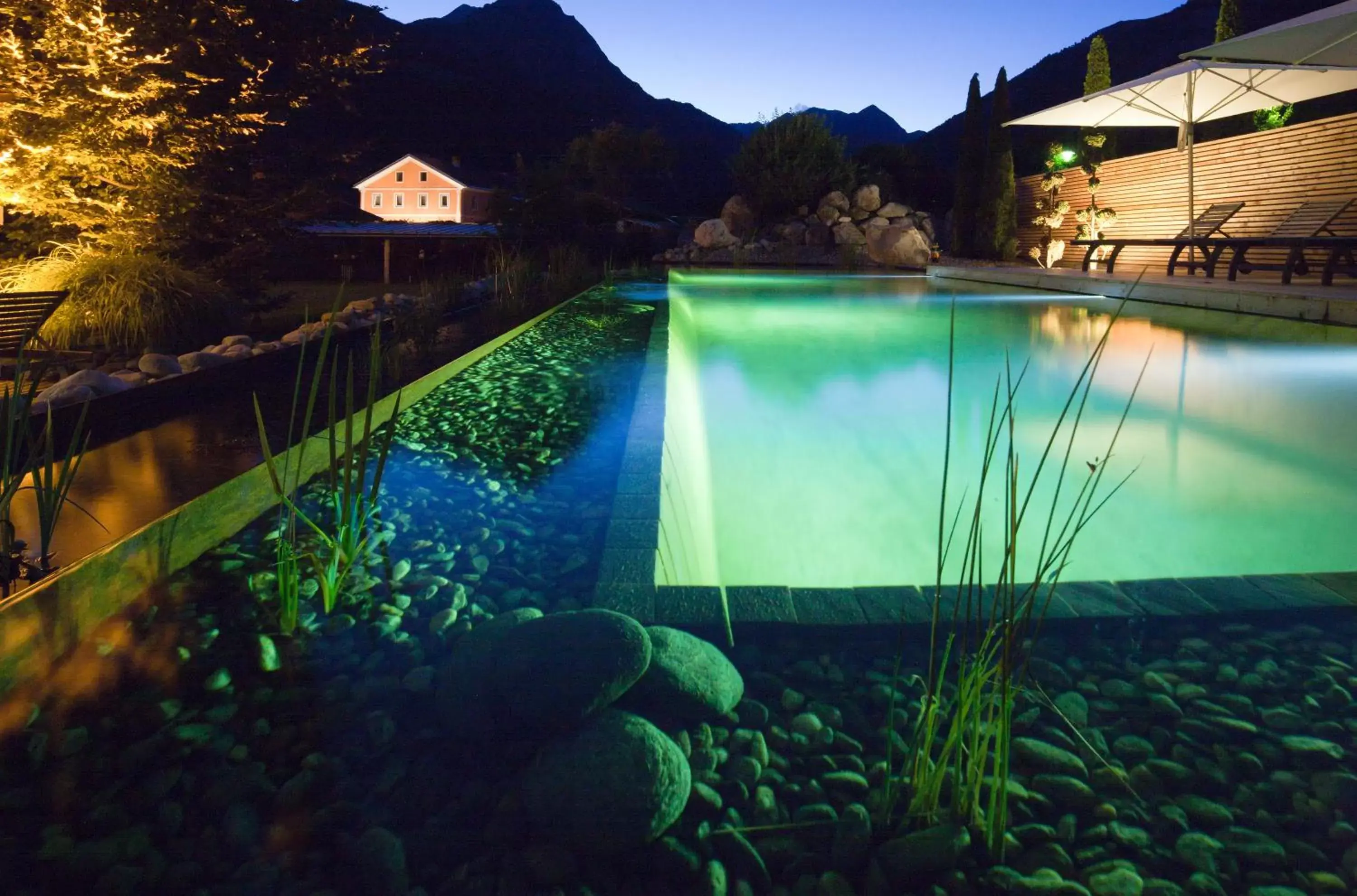 Night, Swimming Pool in Hotel Hinteregger