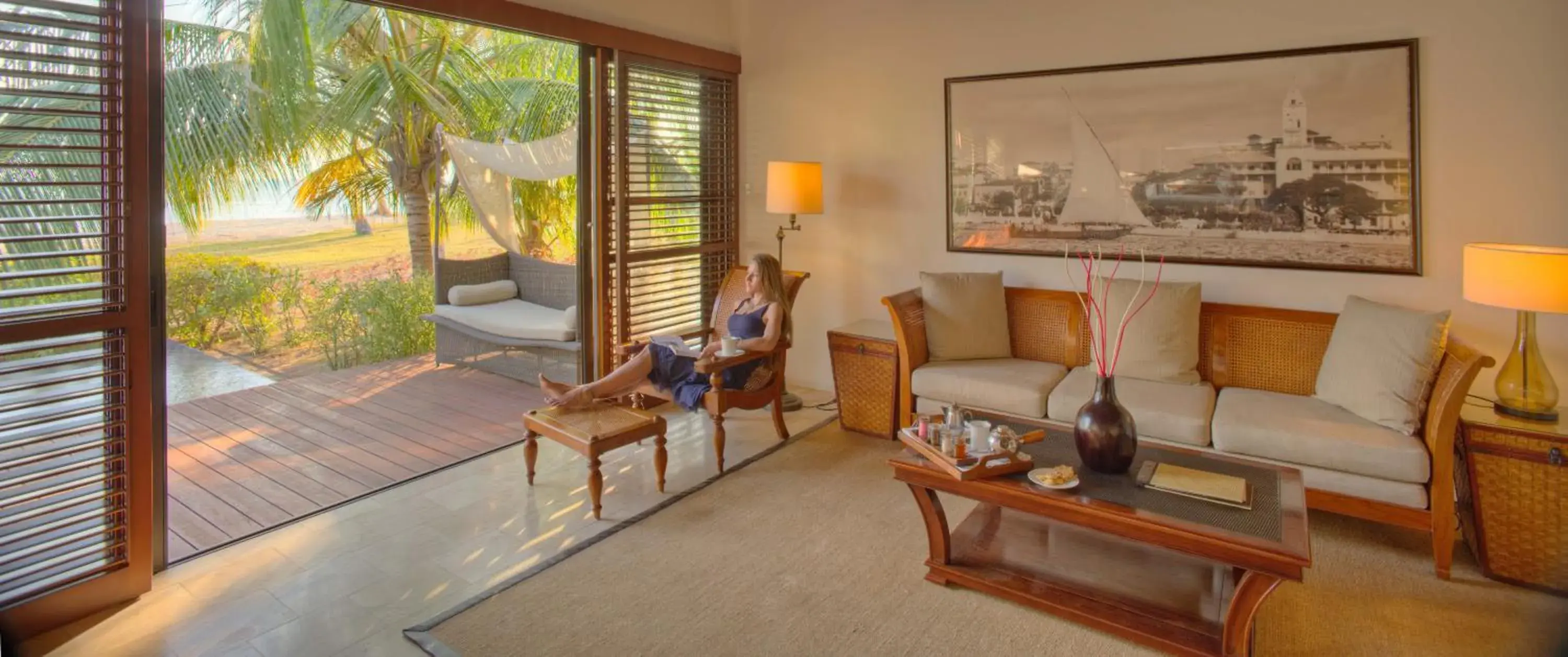 Living room, Seating Area in The Residence Zanzibar