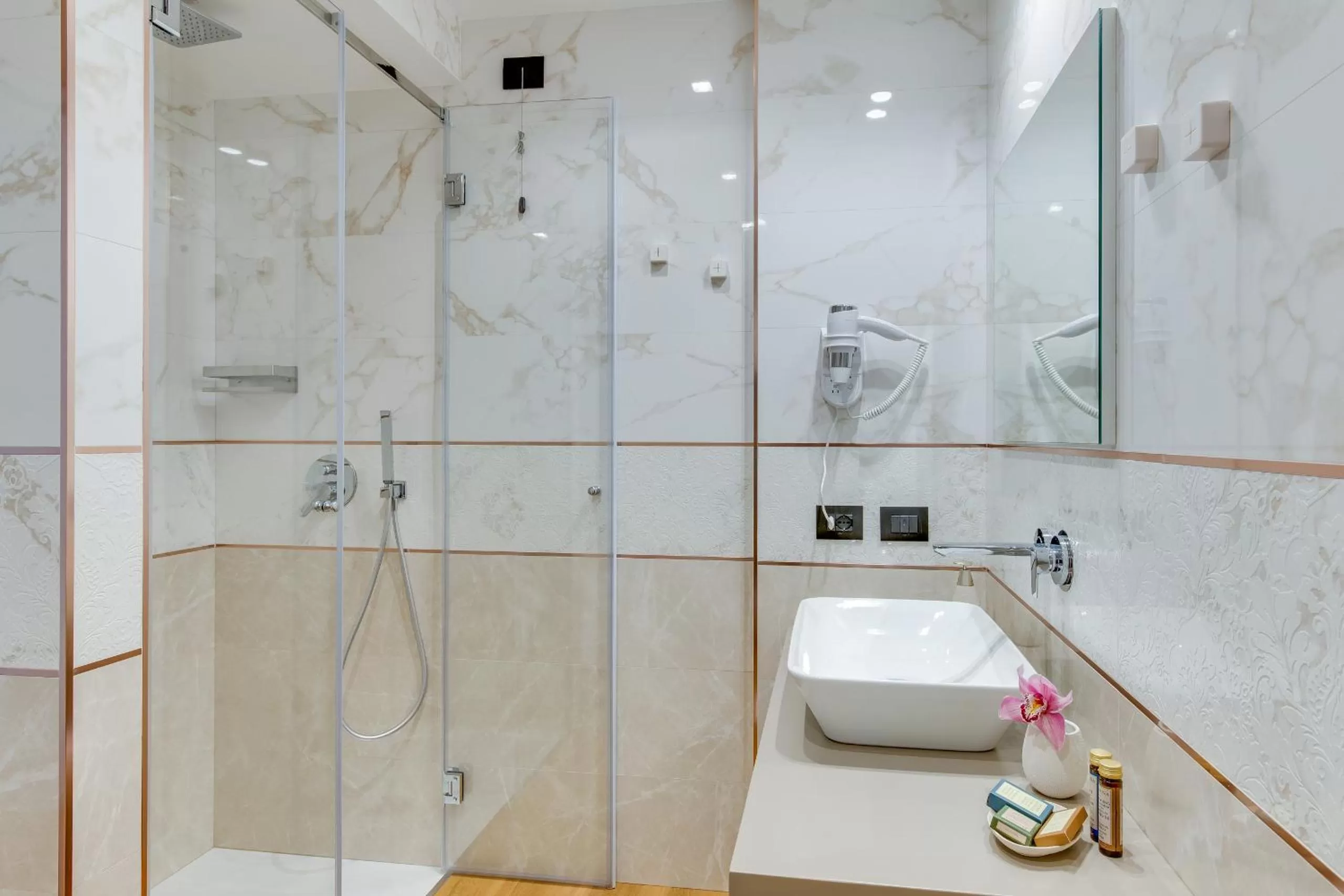 Bathroom in RoccaRegina Hotel