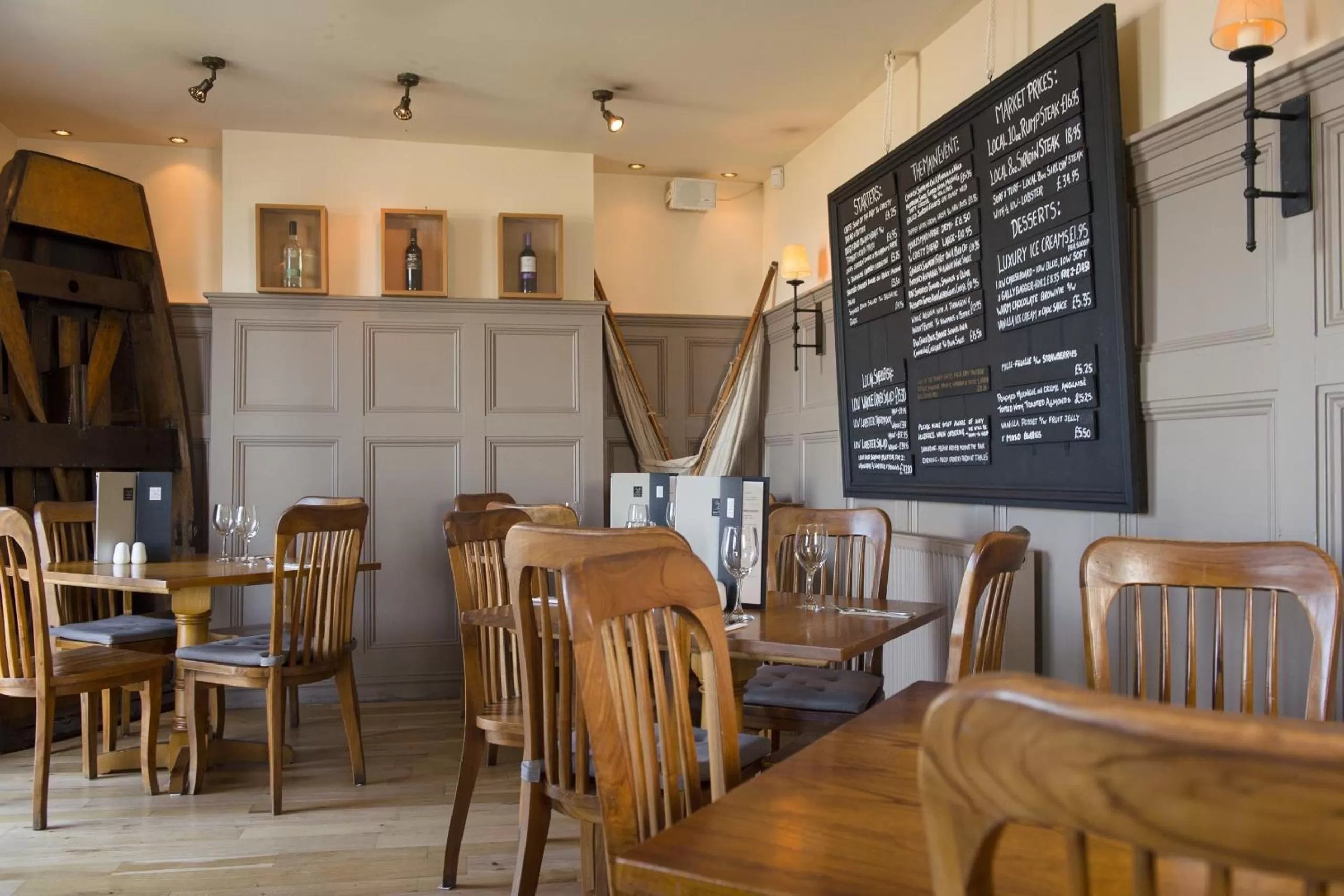 Dining area in The Boathouse